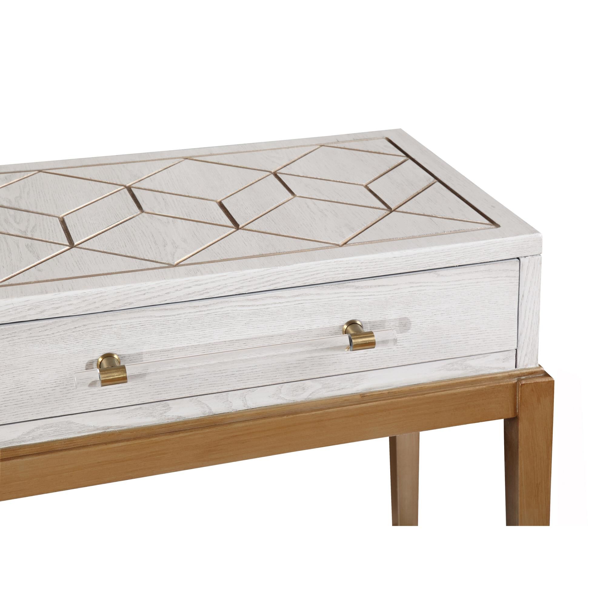 Shown in White and Satin Brass finish