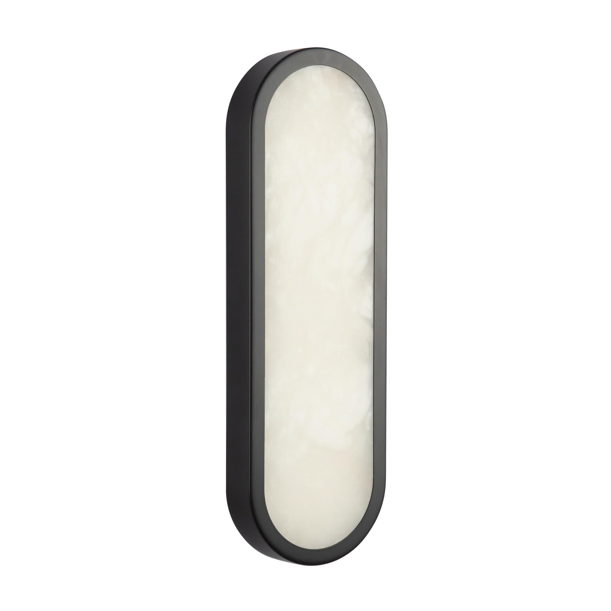 Shown in Matte Black finish and Alabaster glass