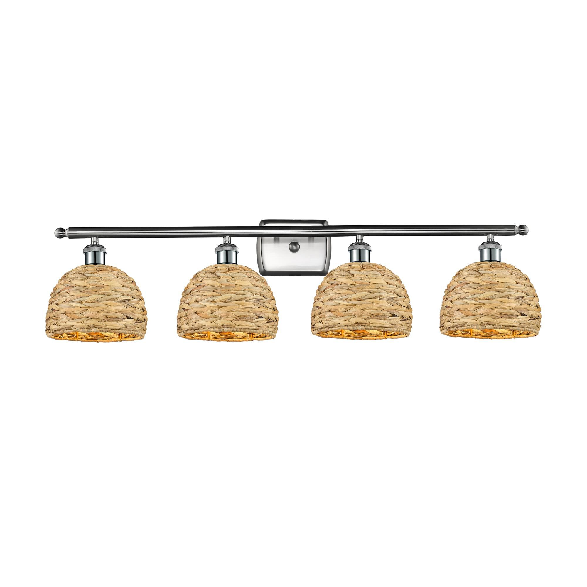 Shown in Satin Nickel finish and Natural shade