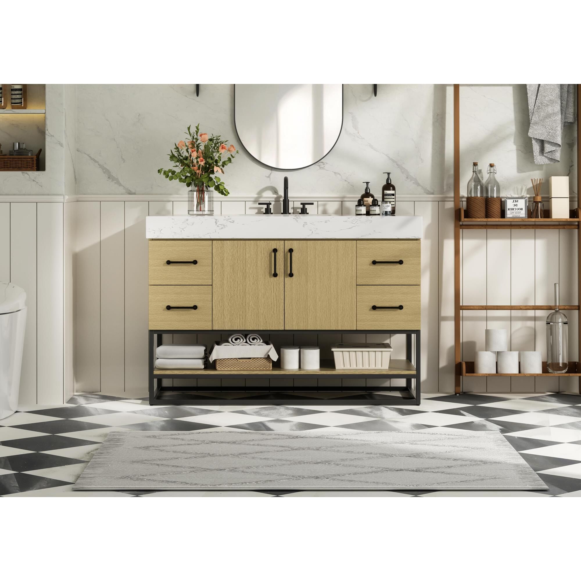 Caroline 48 Inch Bath Vanity by Elegant Dcor
