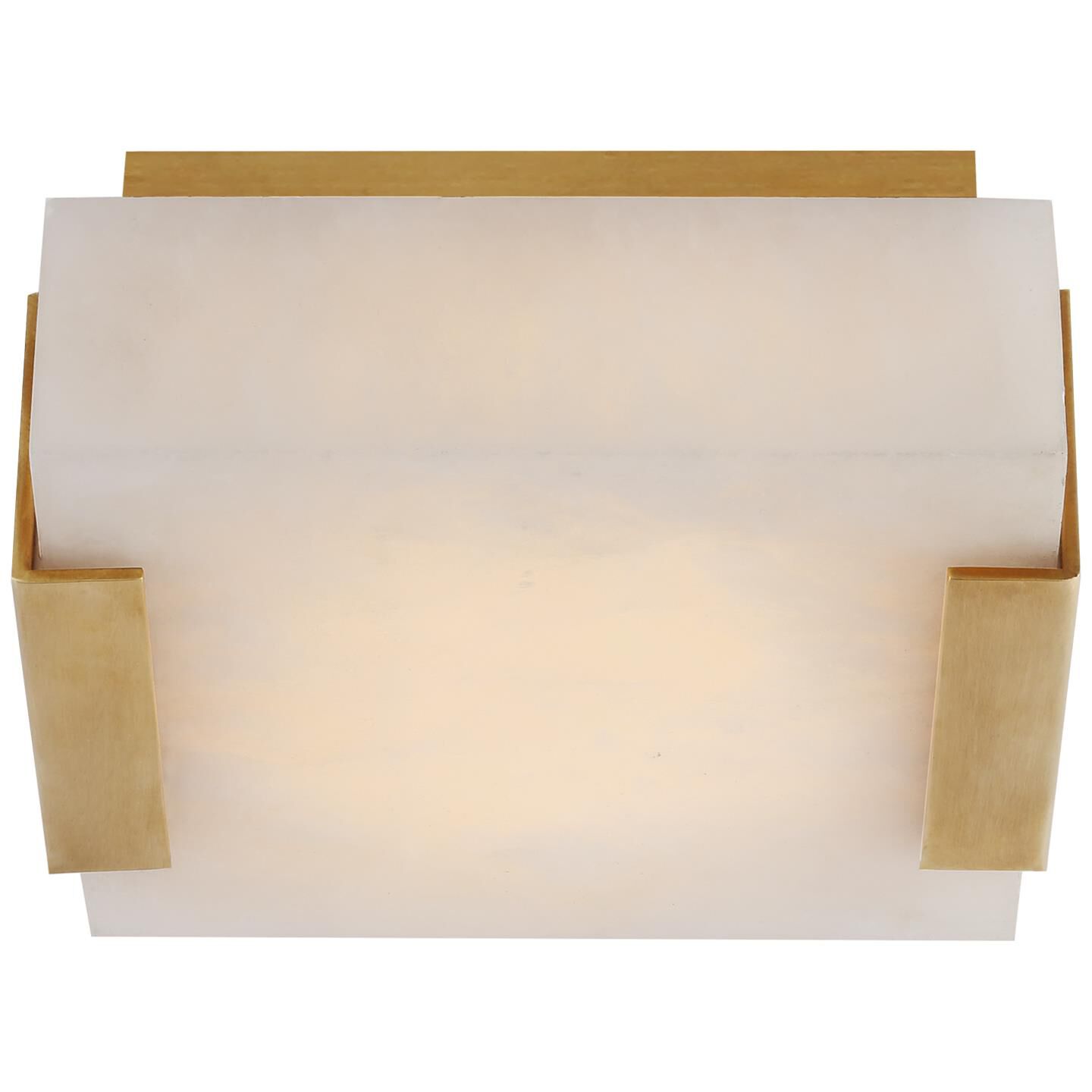 Shown in Antique-Burnished Brass finish and Alabaster shade