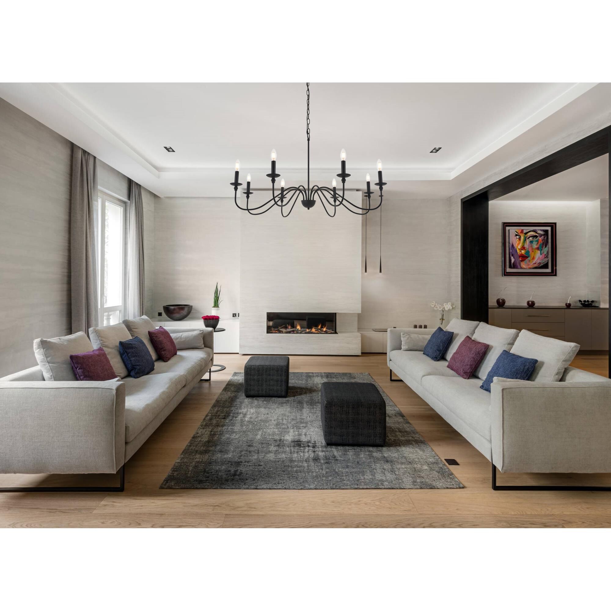 Rohan 42 Inch 8 Light Chandelier by Elegant Lighting