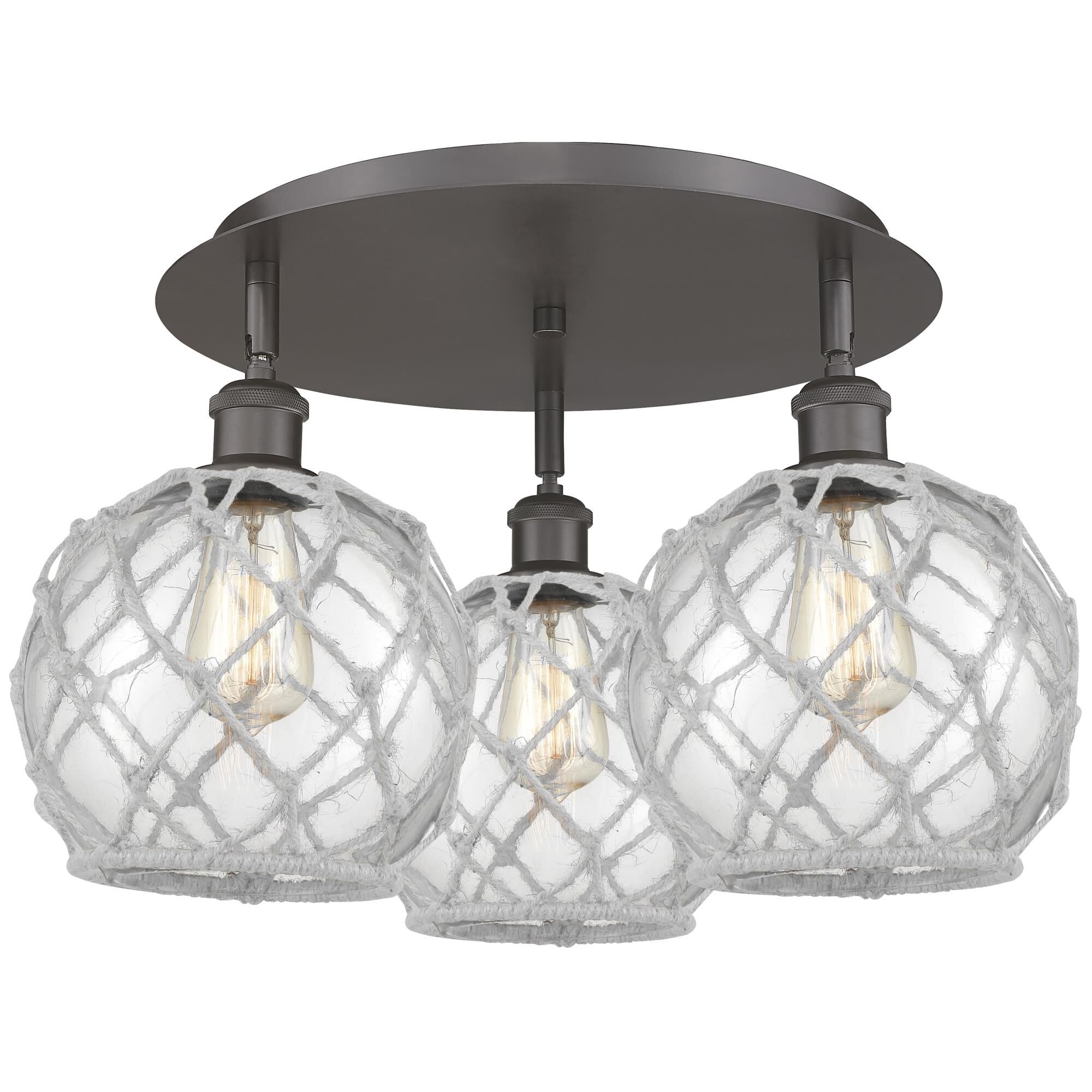 Bruno Marashlian Farmhouse Rope 20 Inch Flush Mount by Innovations Lighting