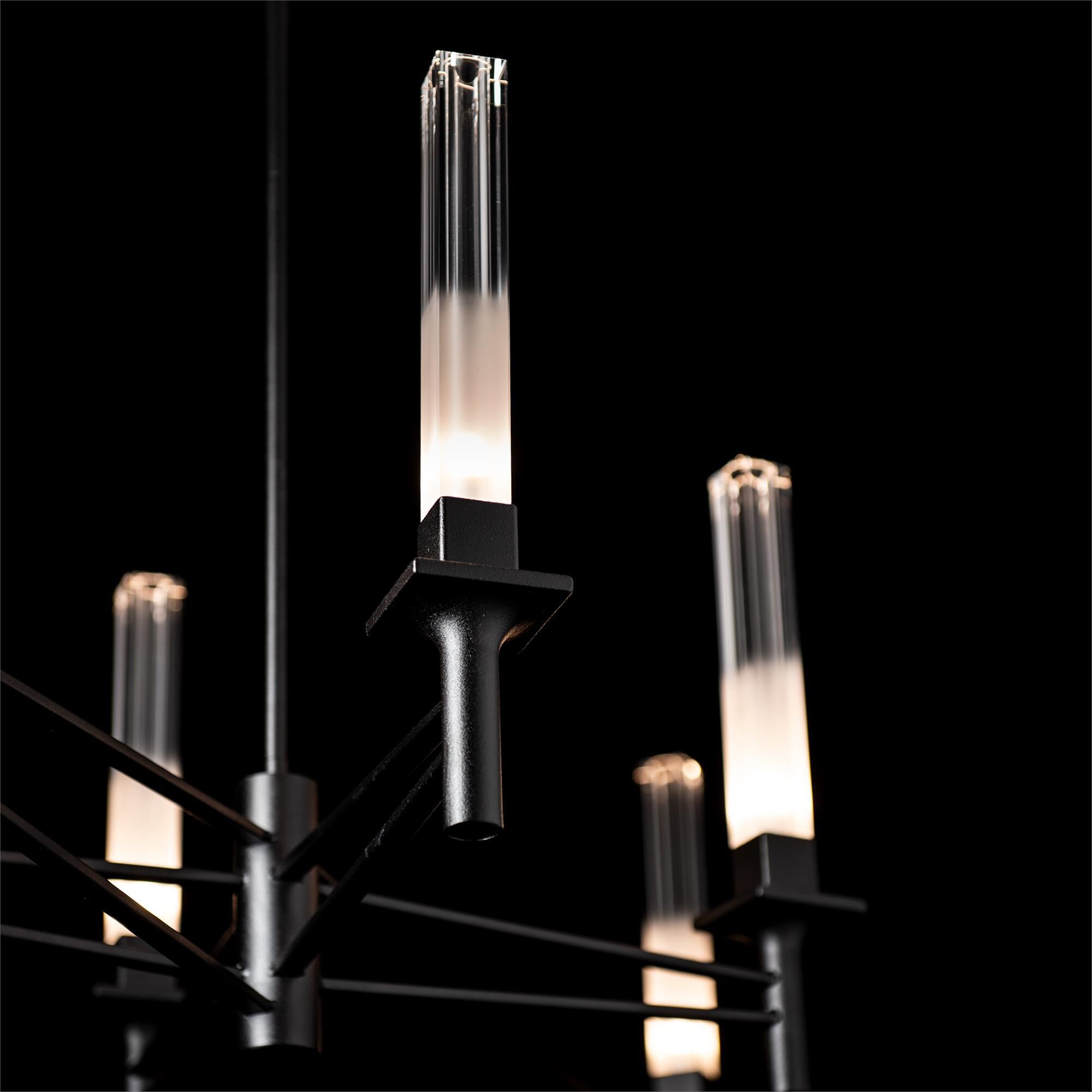 Shown in Black finish and Frosted glass