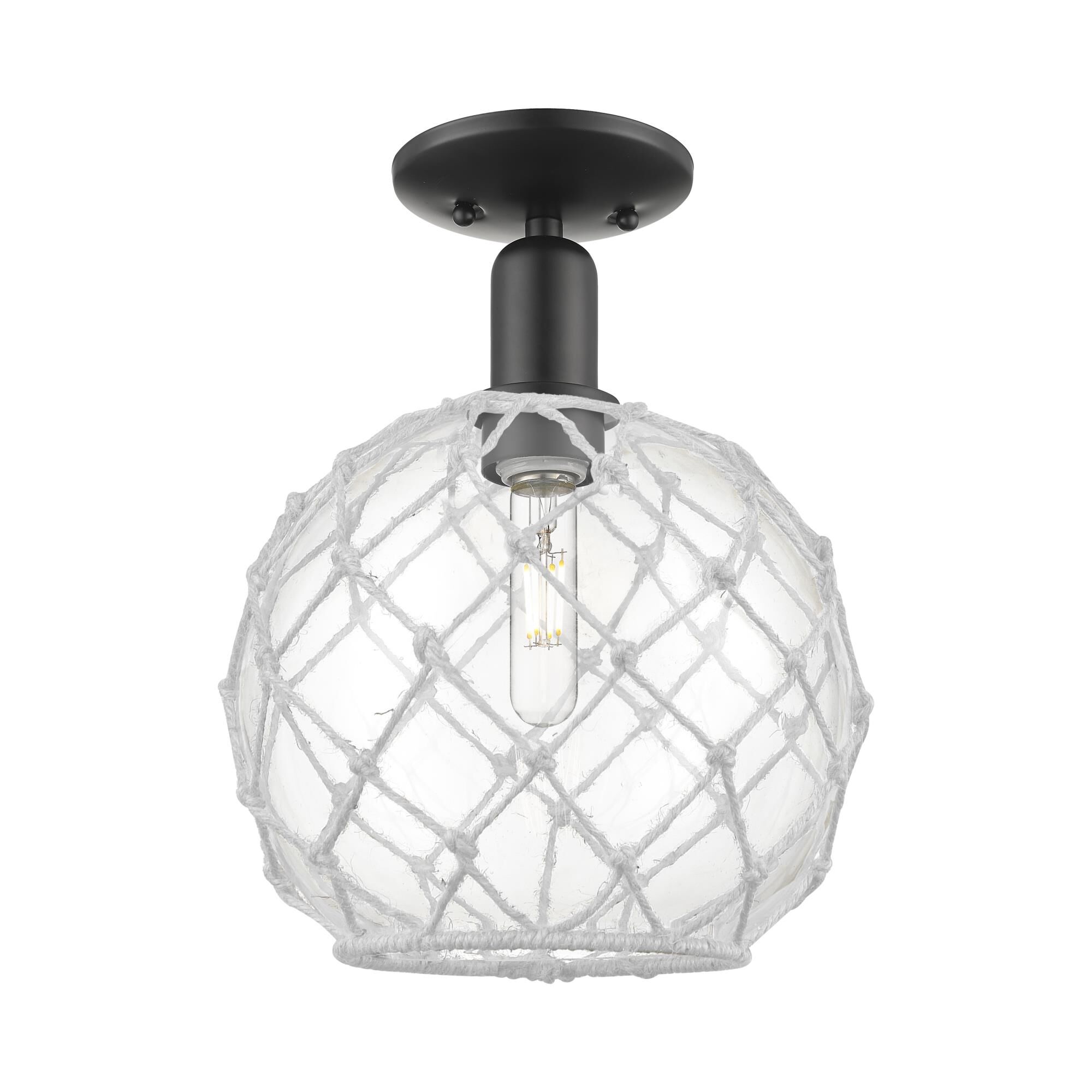 Bruno Marashlian Farmhouse Rope 10 Inch Semi Flush Mount by Innovations Lighting