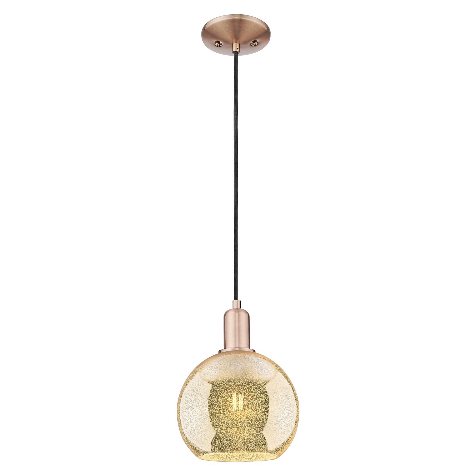 Shown in Antique Copper finish and Mercury glass