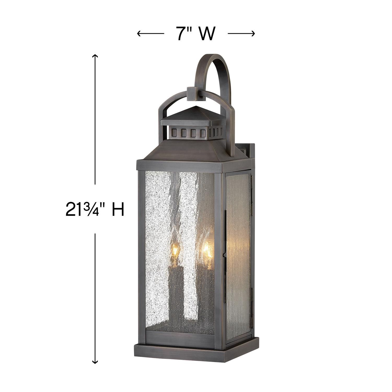 Revere 21 Inch Tall 3 Light Outdoor Wall Light by Hinkley Lighting