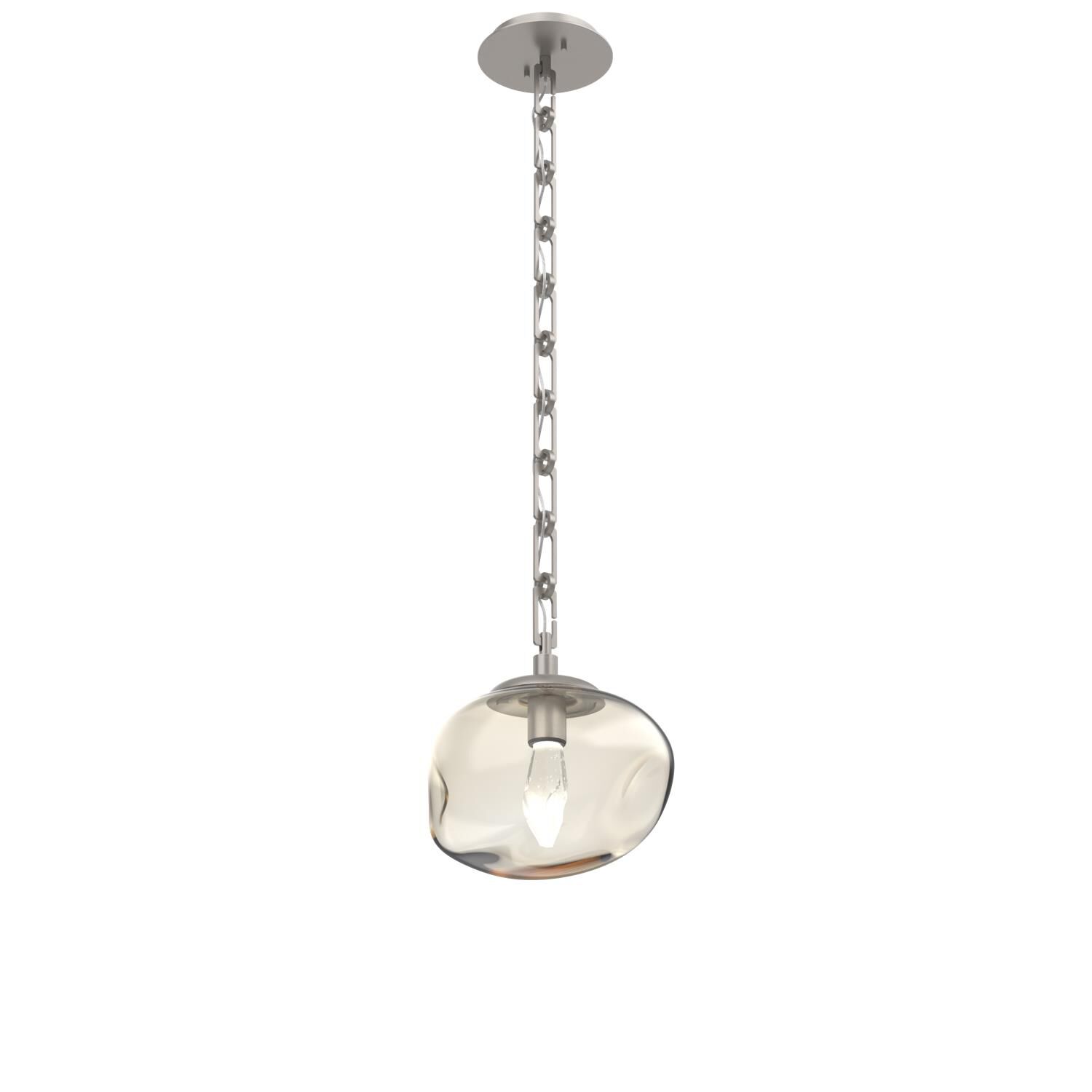 Shown in Beige Silver finish and Amber with Large Cystal glass