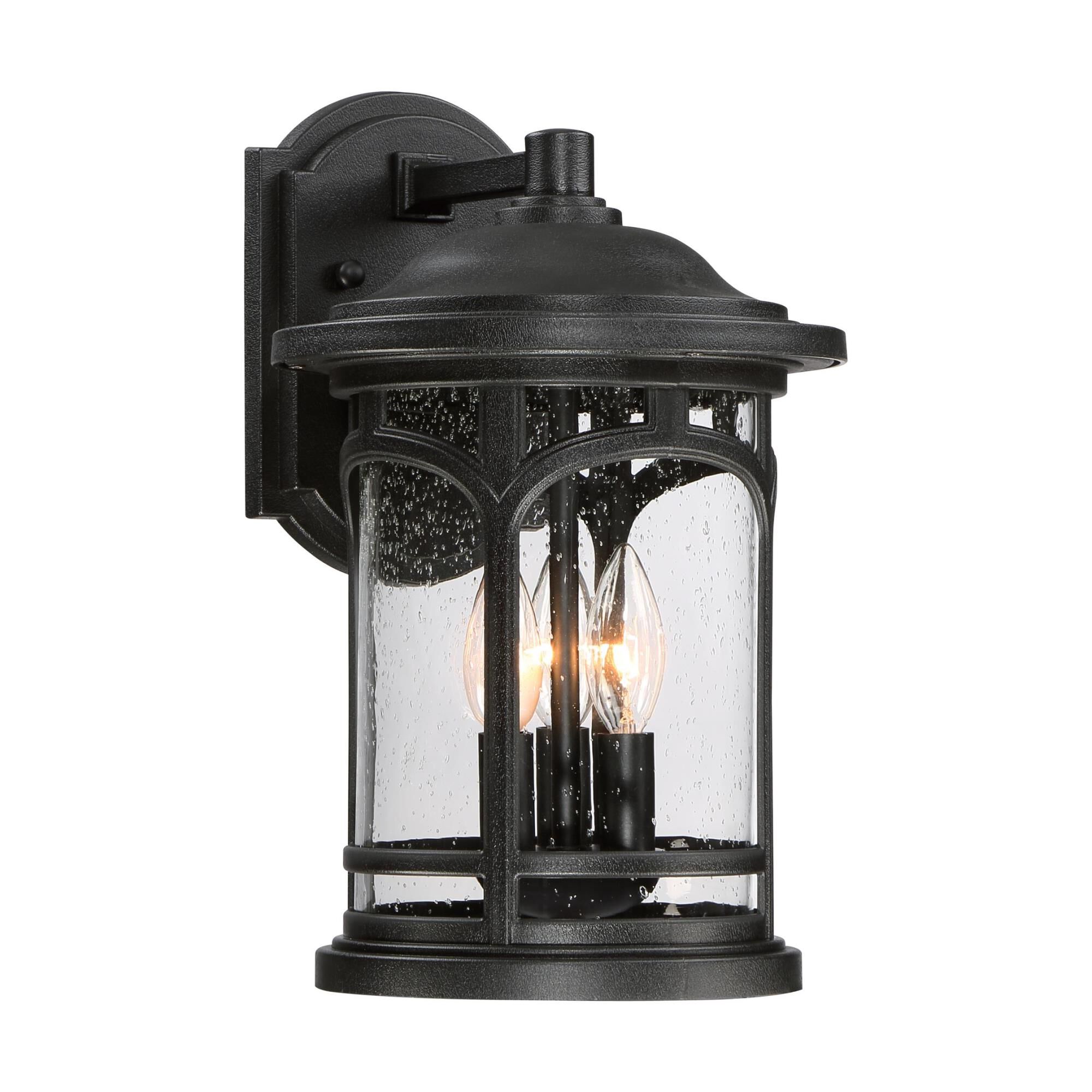 Shown in Mystic Black finish and Clear Seedy glass