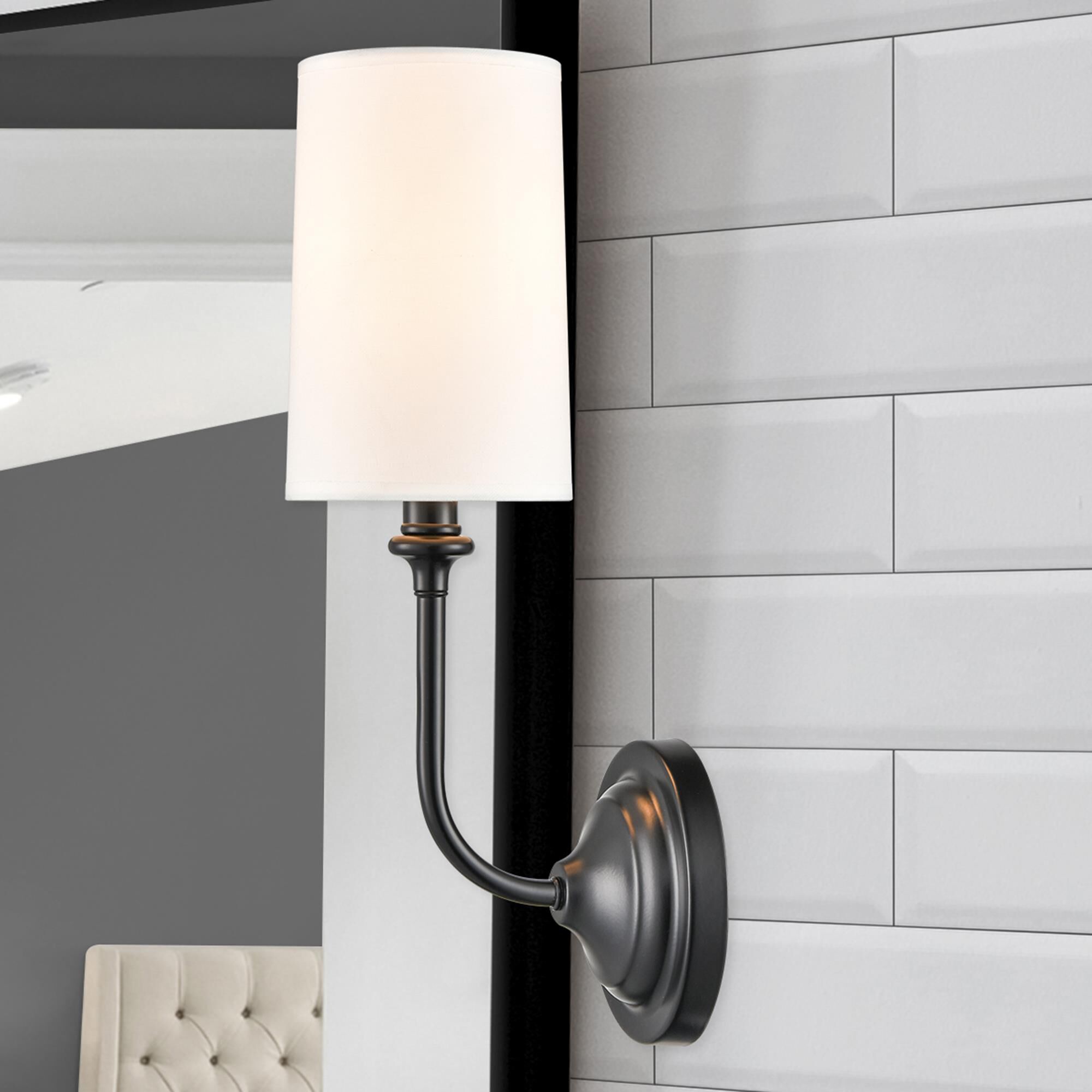 Shown in Matte Black and Off-White finish and Off-White Cotton Fabric shade