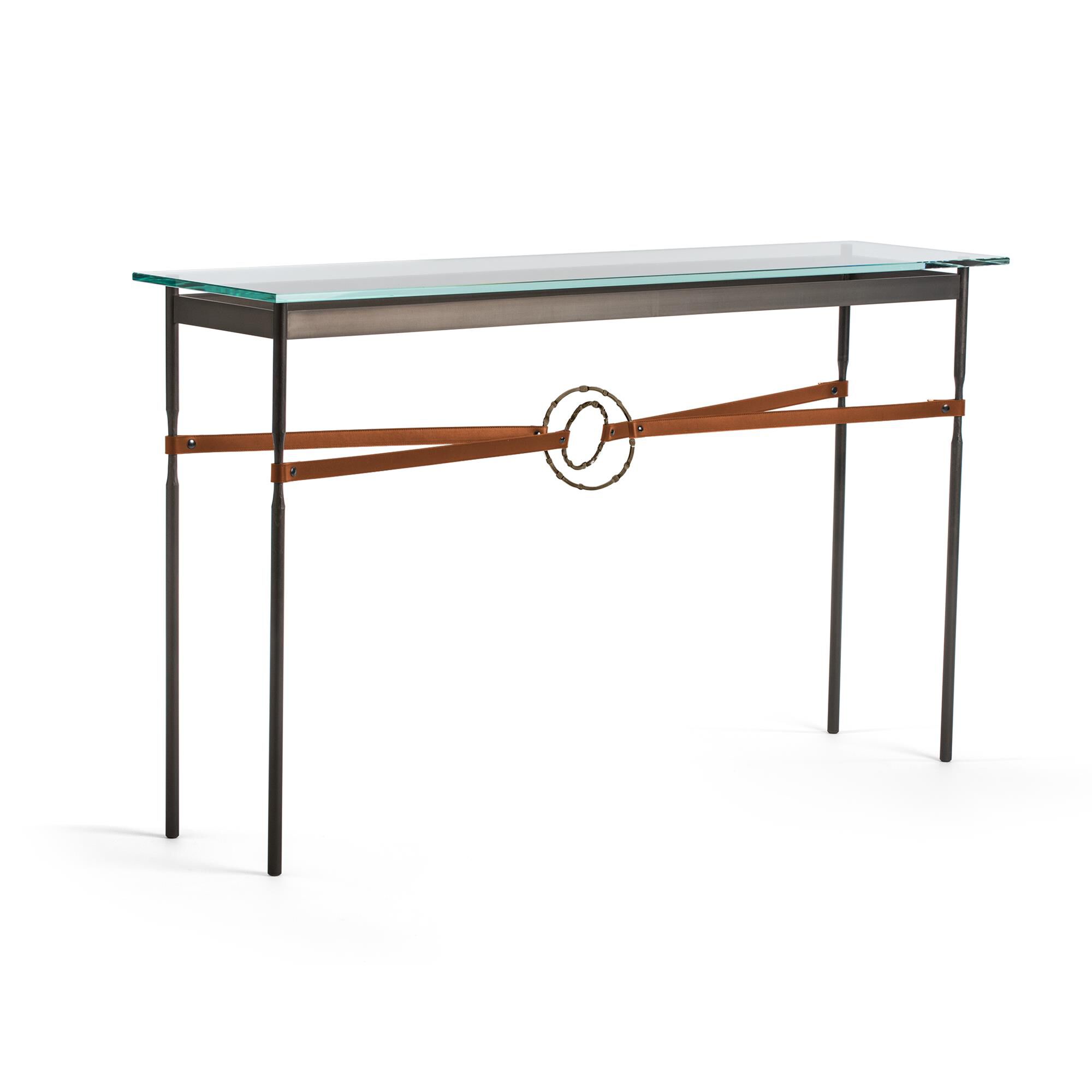 Shown in Dark Smoke finish and Bronze with Leather Chestnut  accent