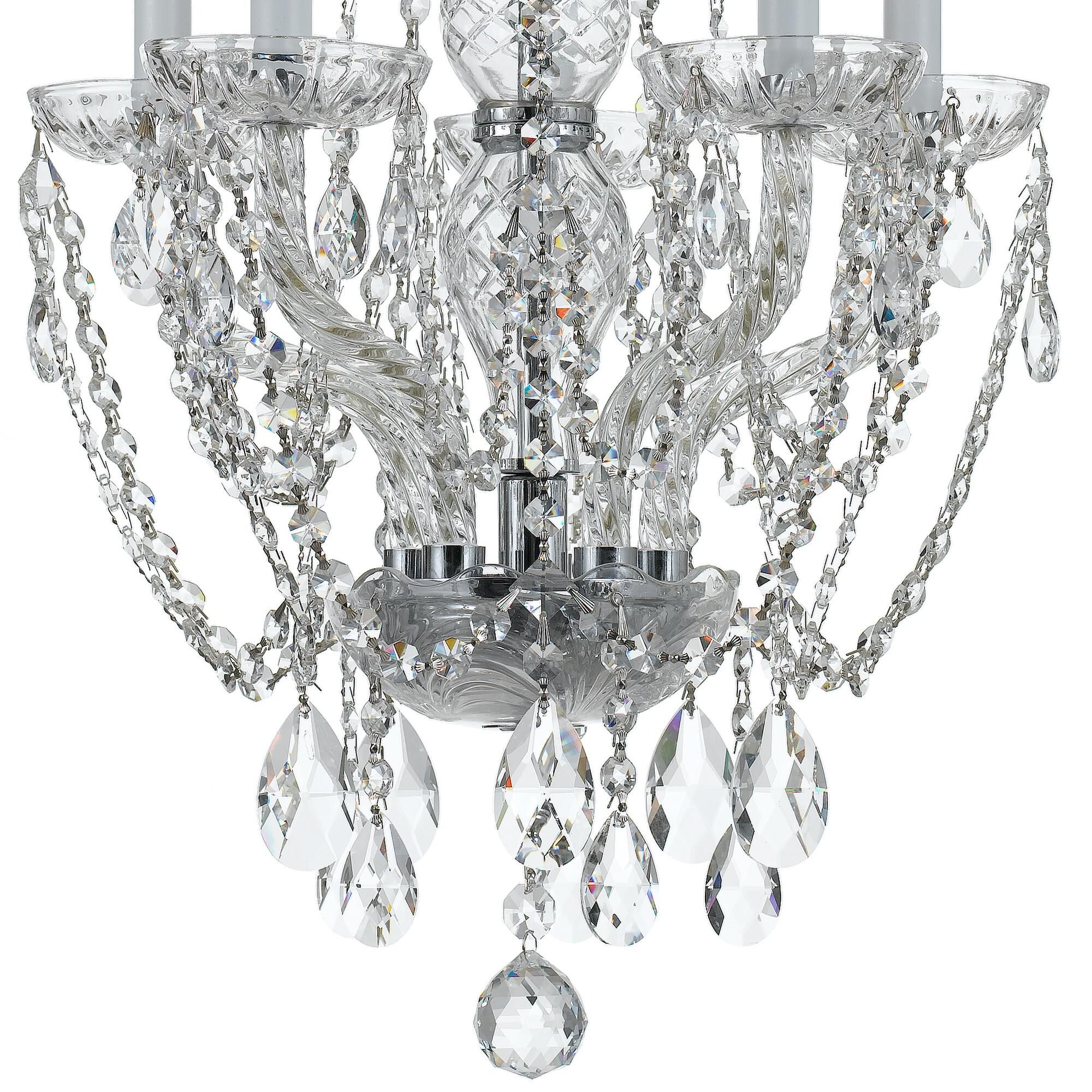 Shown in Polished Chrome finish and Hand Cut Crystal crystal