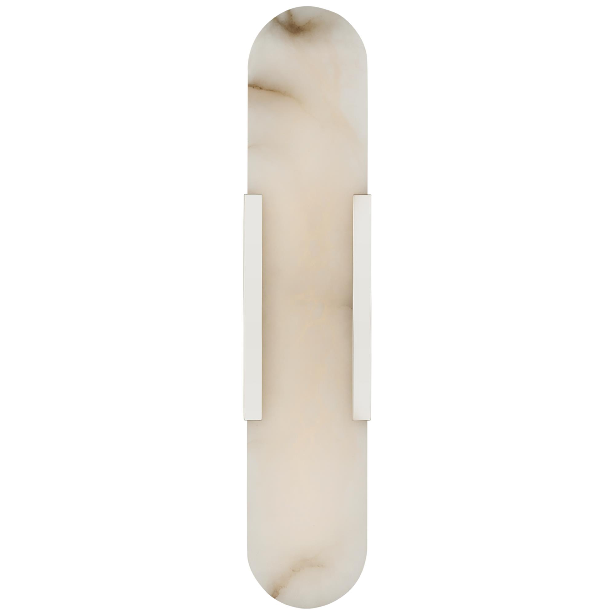 Shown in Polished Nickel finish and Alabaster shade
