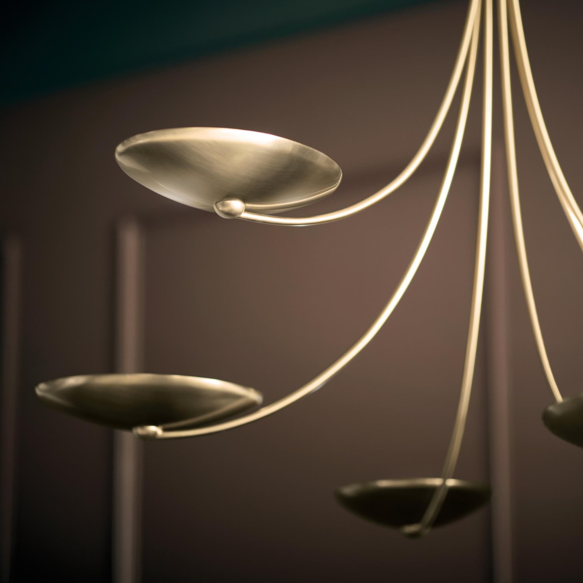 Shown in Champagne Bronze finish and Champagne Bronze shade