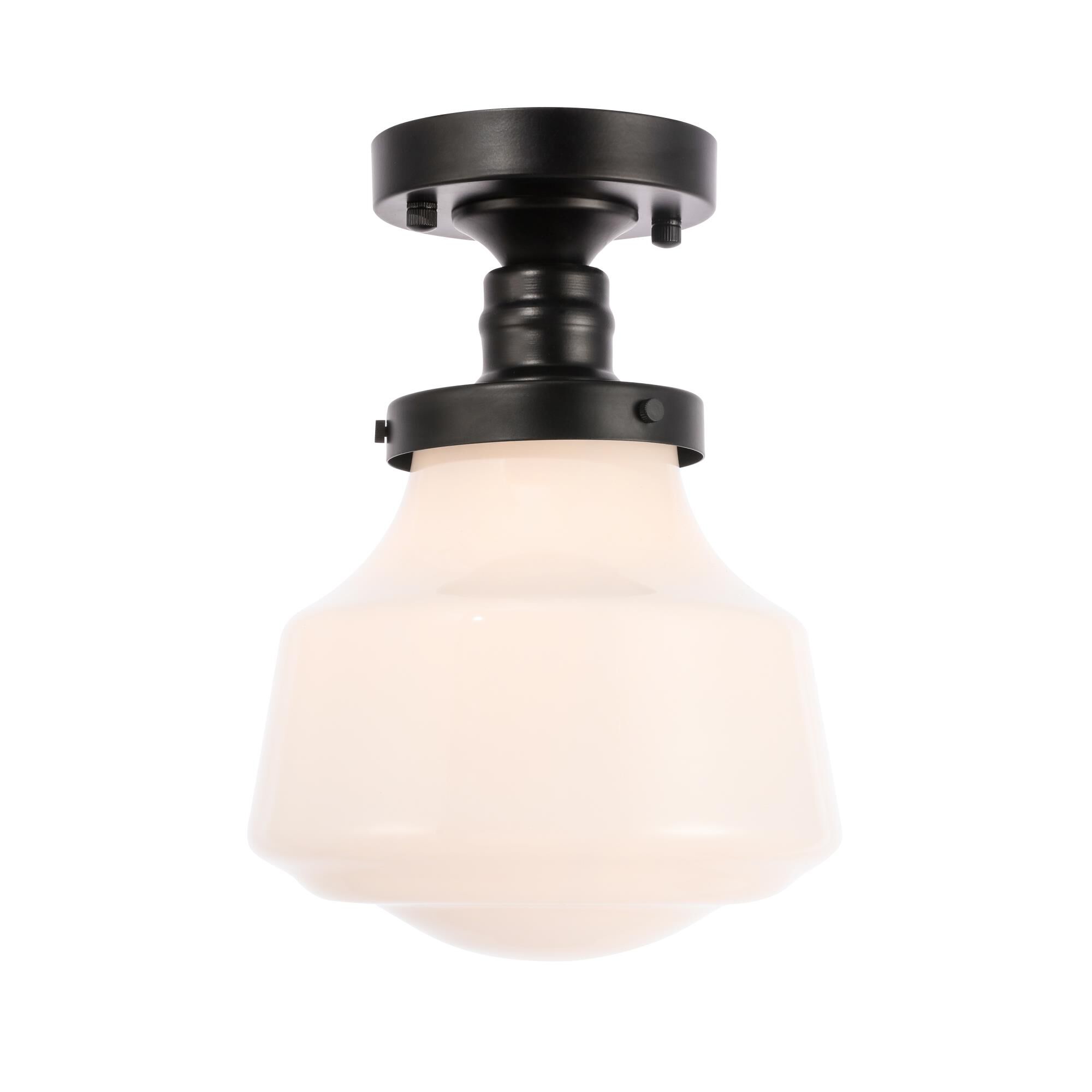 Lyle 8 Inch 1 Light Semi Flush Mount by Elegant Lighting