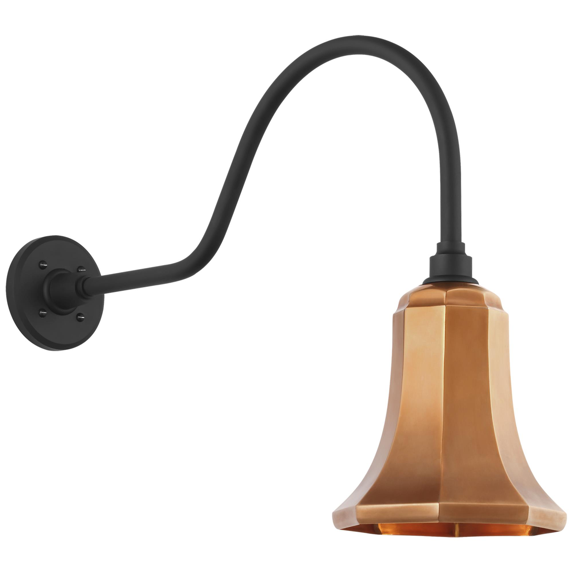 Shown in Matte Black finish and Copper shade