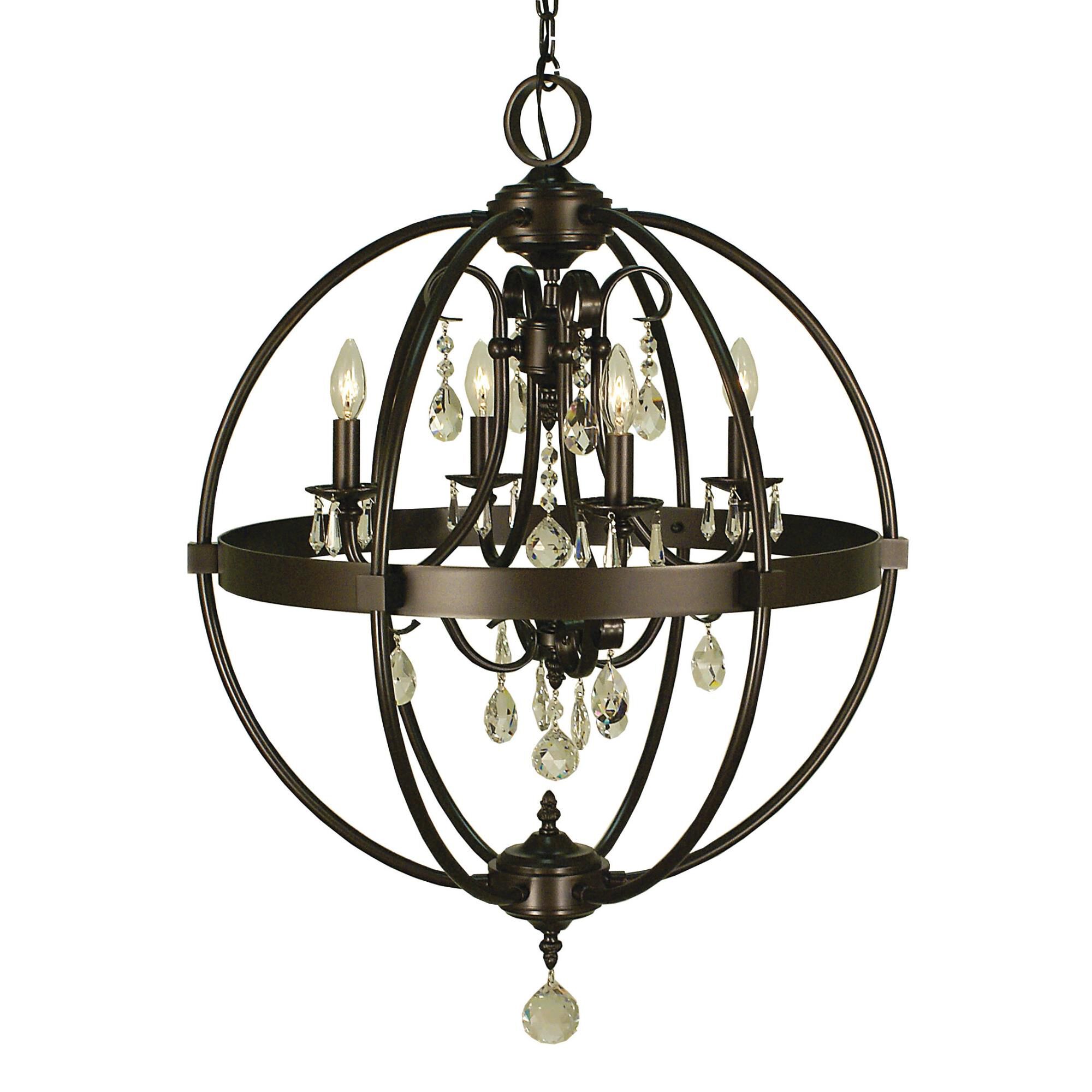 Compass 21 Inch 4 Light Mini Chandelier by Framburg