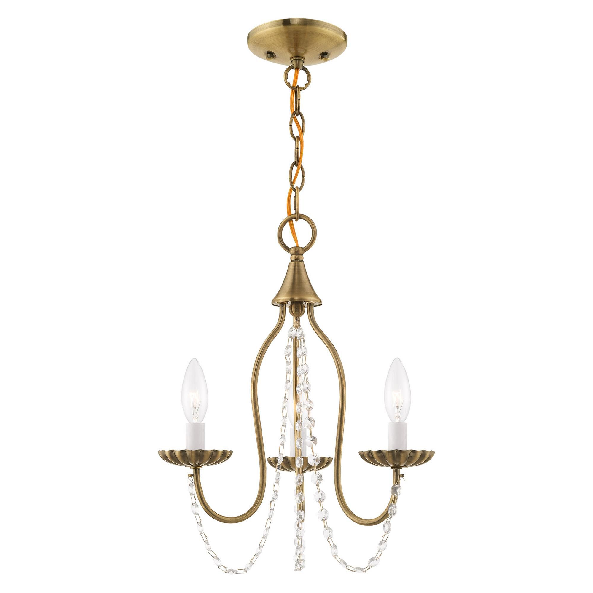 Alessia 13 Inch 3 Light Mini Chandelier by Livex Lighting