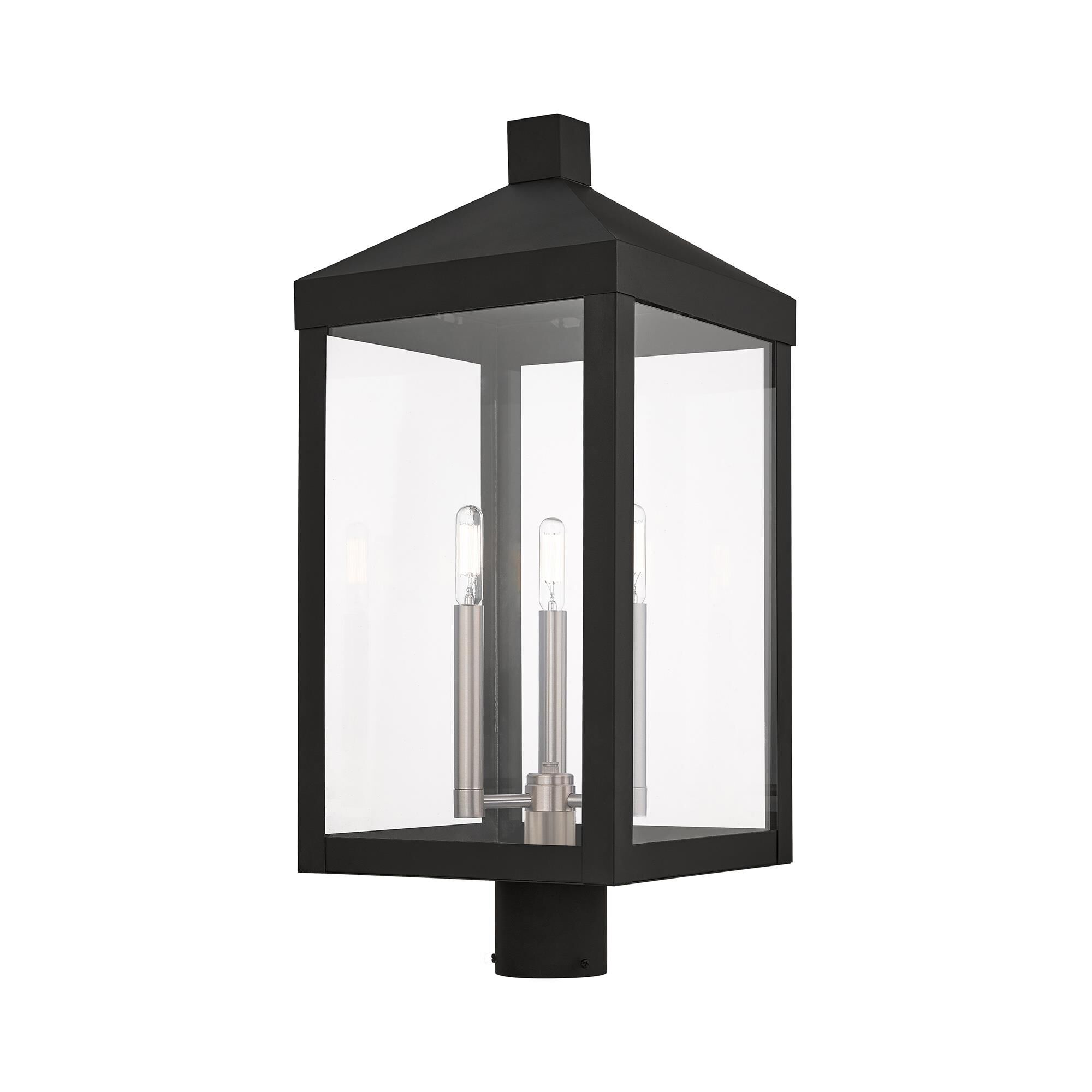 Nyack 24 Inch Tall 3 Light Outdoor Post Lamp by Livex Lighting