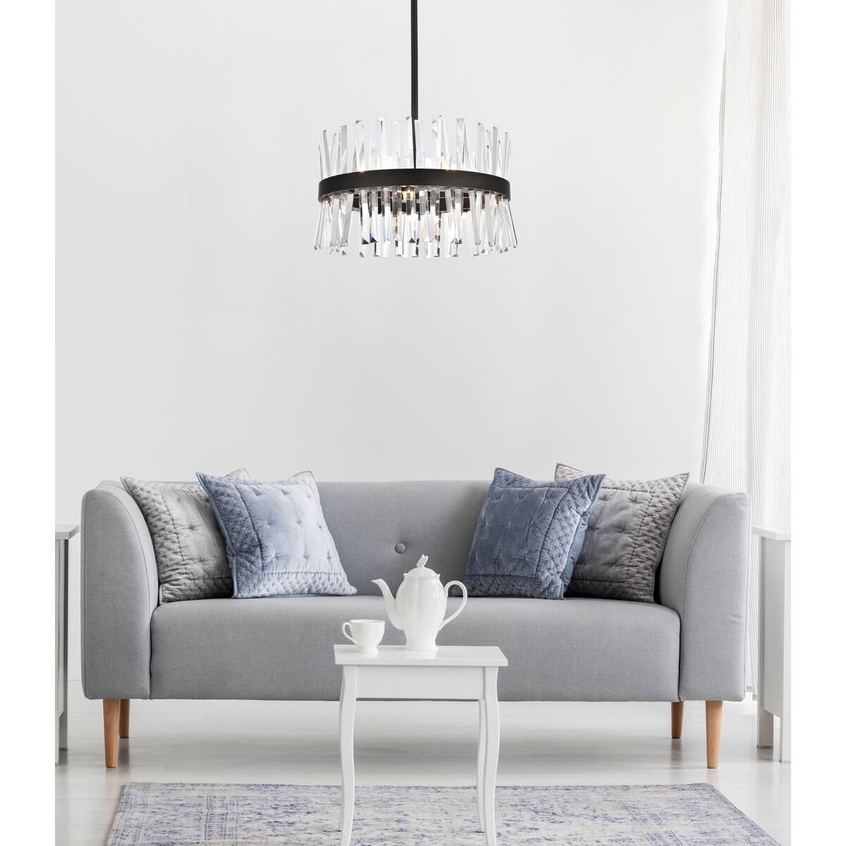 Shown in Black finish and Royal Cut Clear crystal