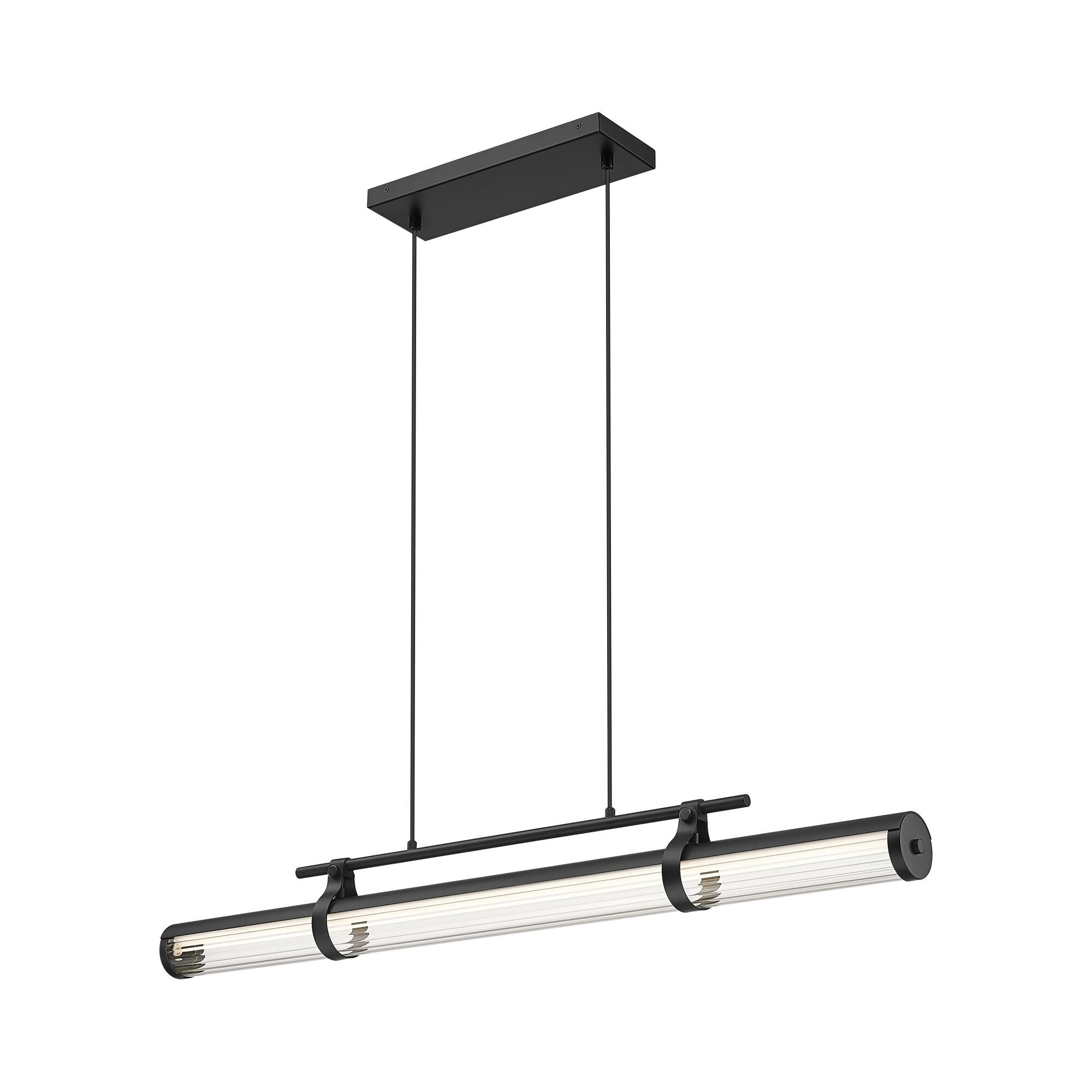 Shown in Matte Black finish and Clear glass