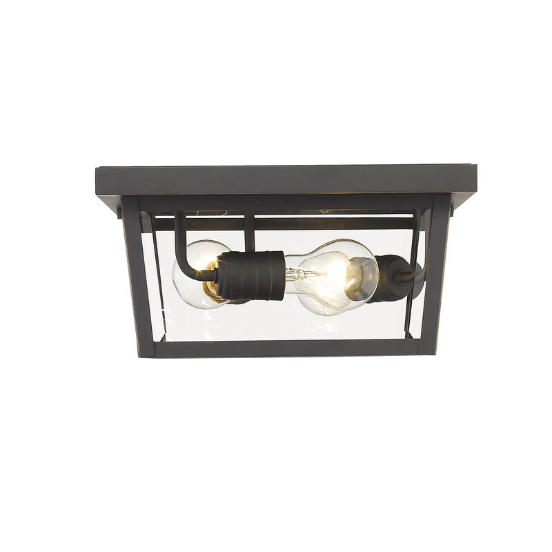 Beacon 12 Inch 3 Light Outdoor Flush Mount by Z-Lite
