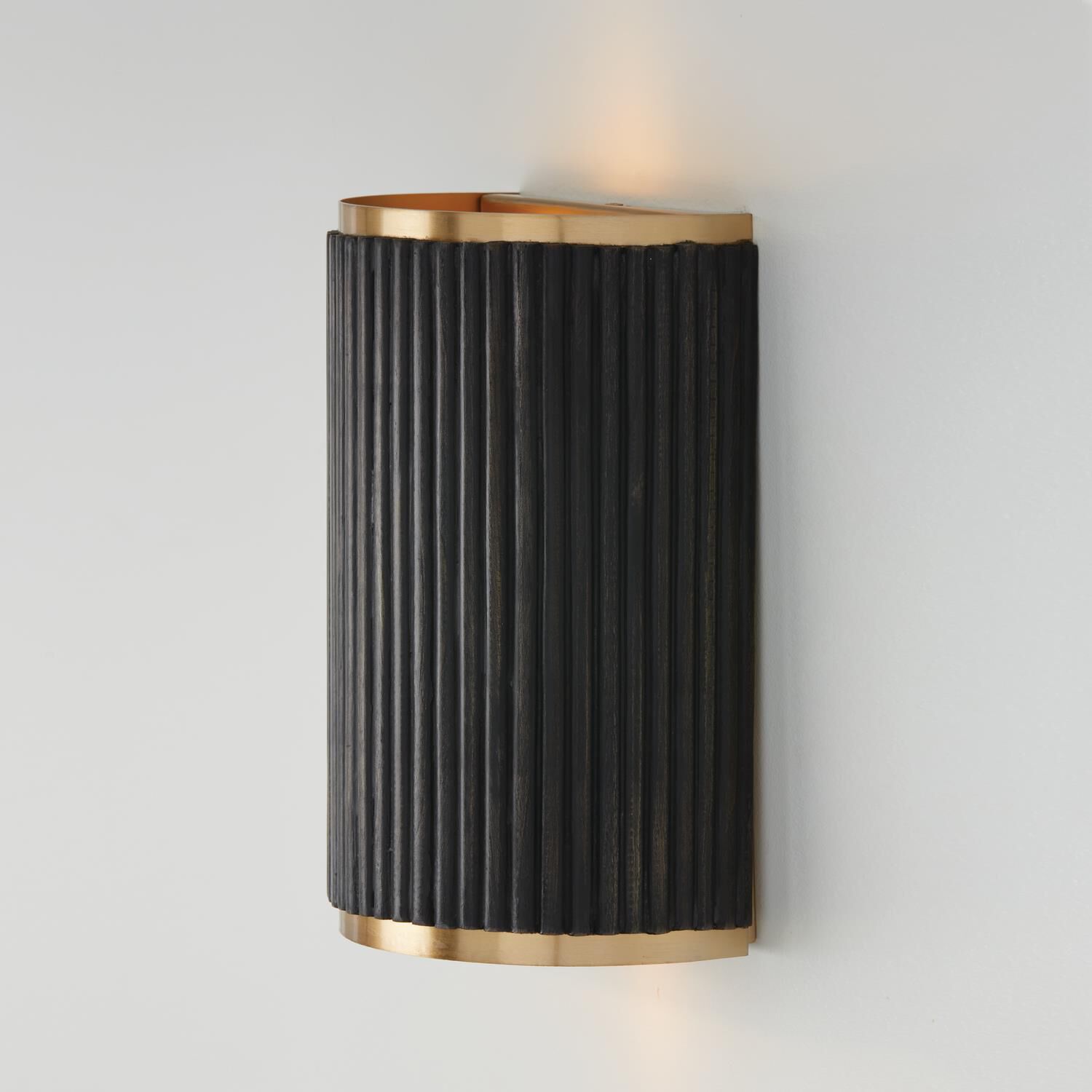 Shown in Black Stain And Matte Brass finish
