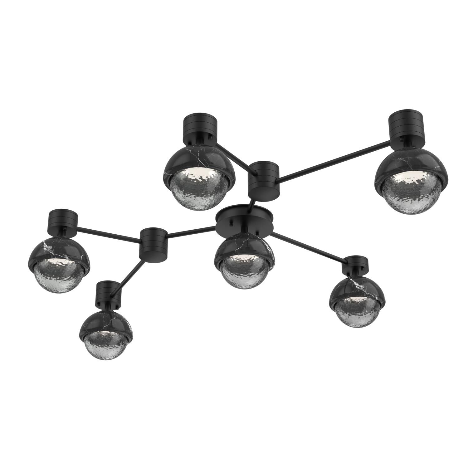 Shown in Matte Black finish and Smoke glass and Black Marble accent
