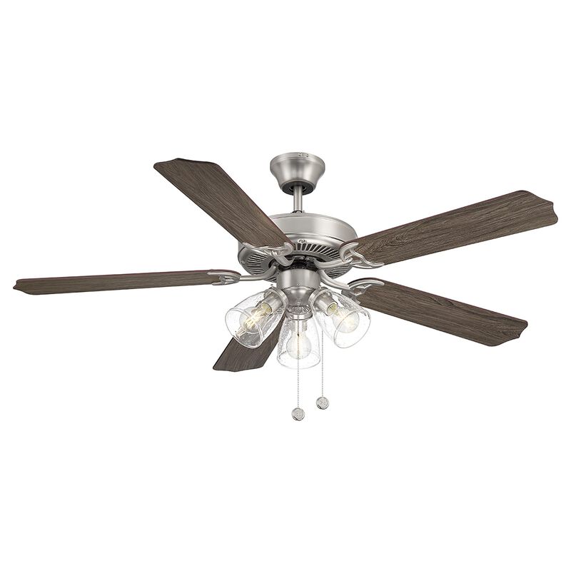 52 Inch Ceiling Fan with Light Kit by Meridian Lighting