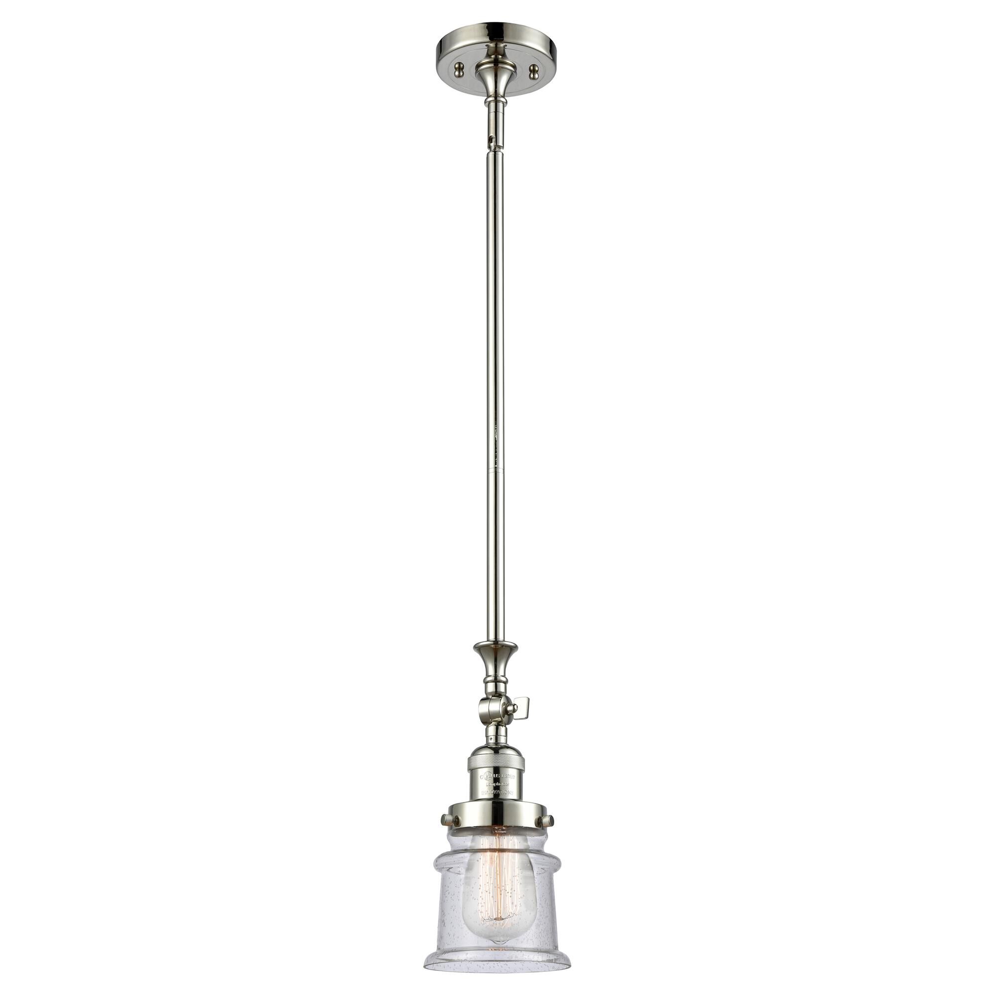 Shown in Polished Nickel finish and Seedy glass