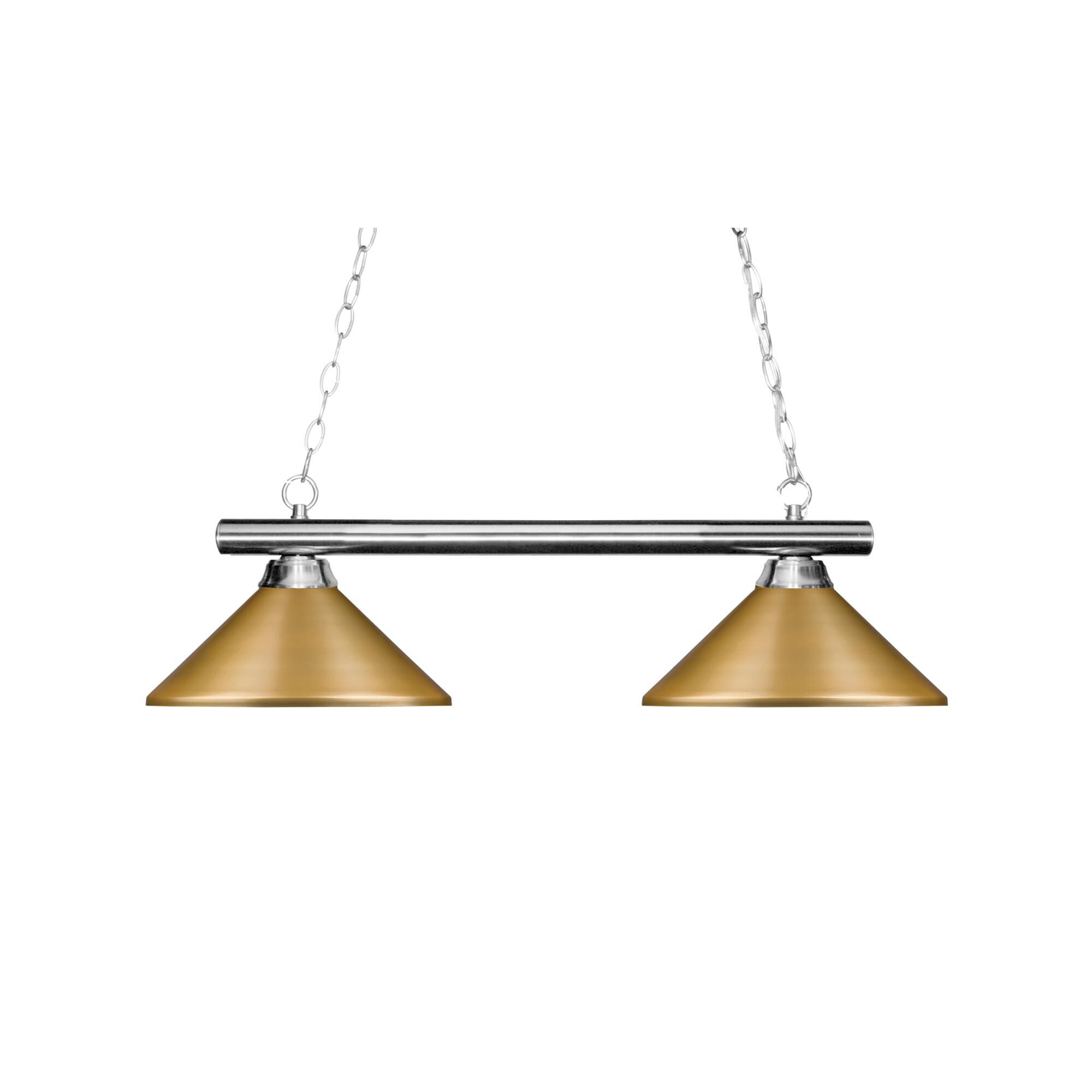 Shown in Chrome finish and Steel glass and Steel shade