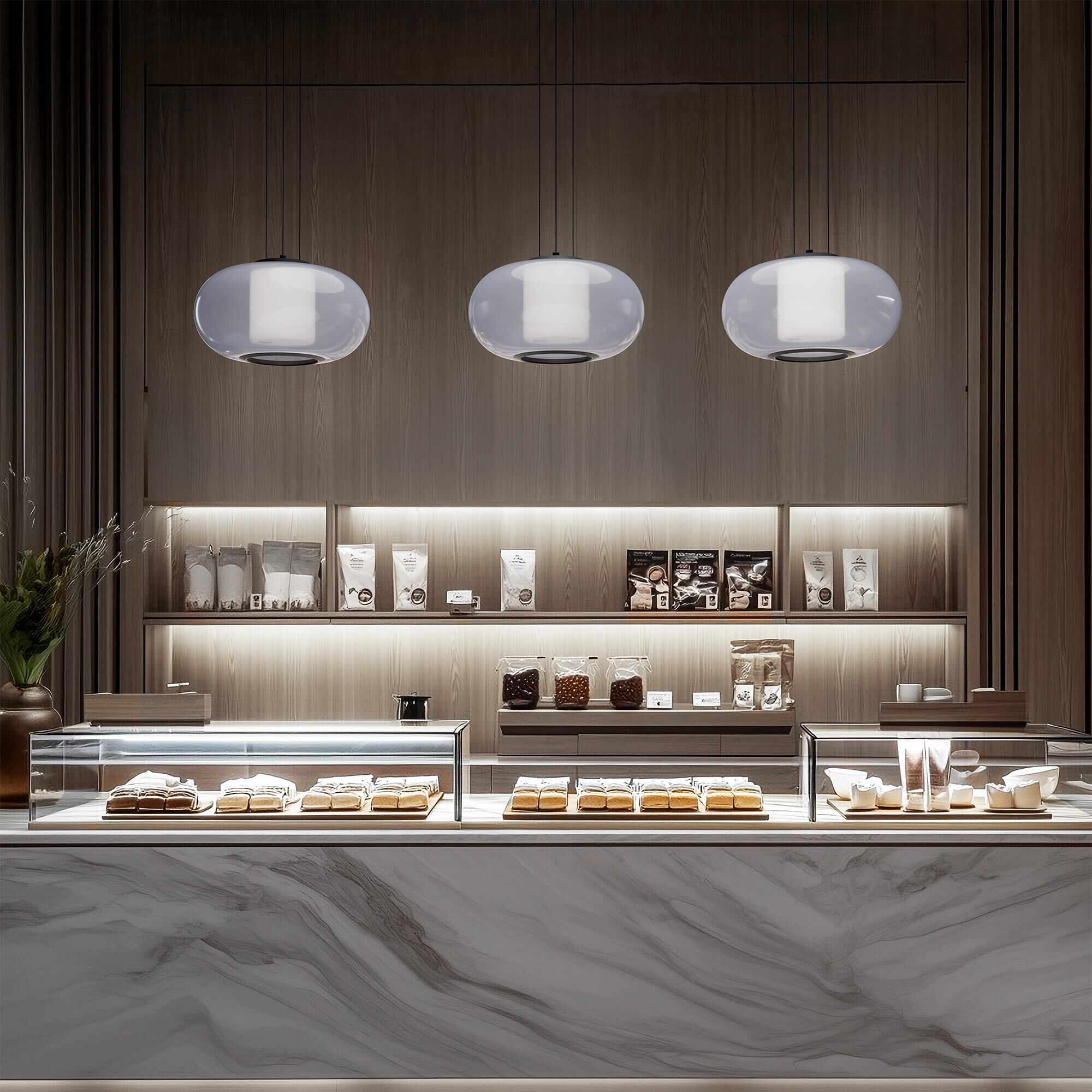 Doma 20 Inch Large Pendant by dweLED