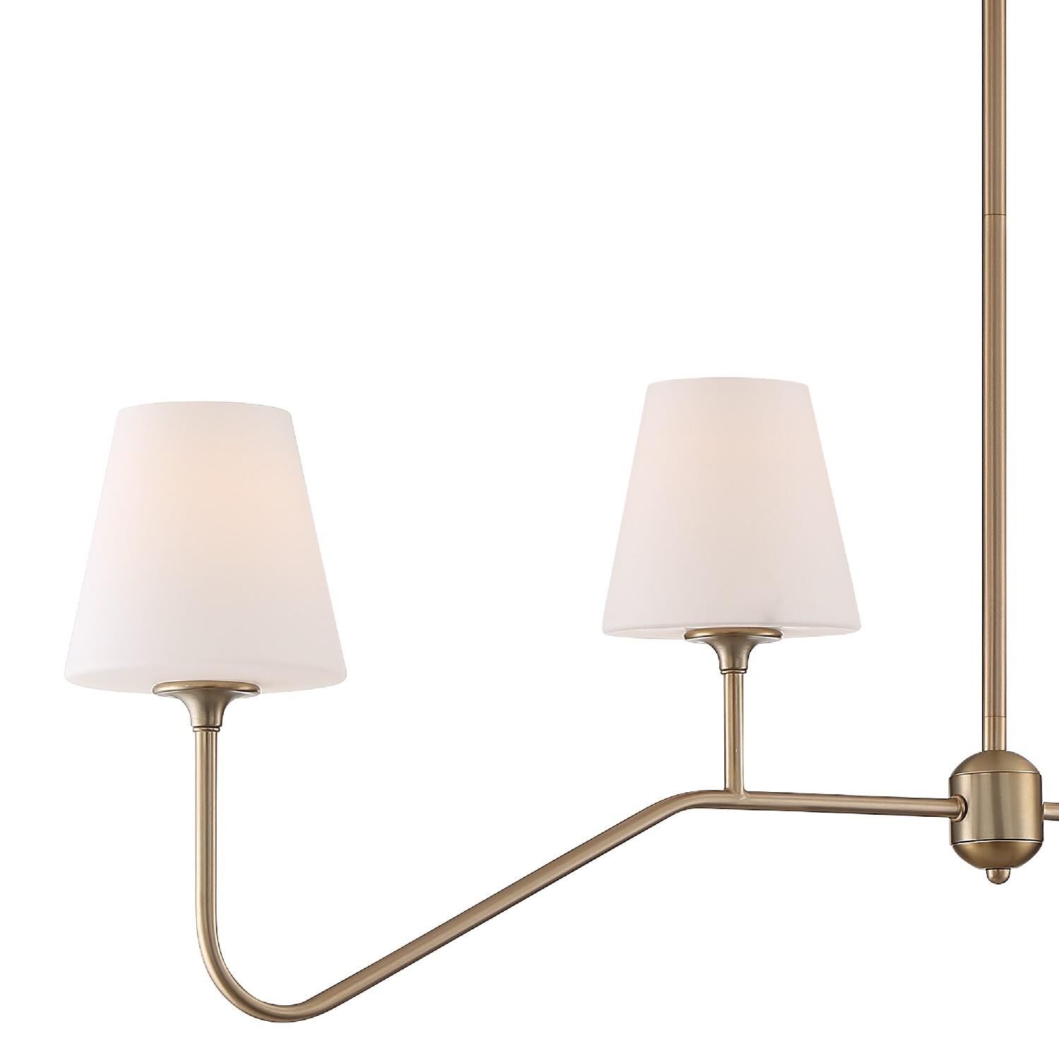 Shown in Vibrant Gold finish and Glass shade