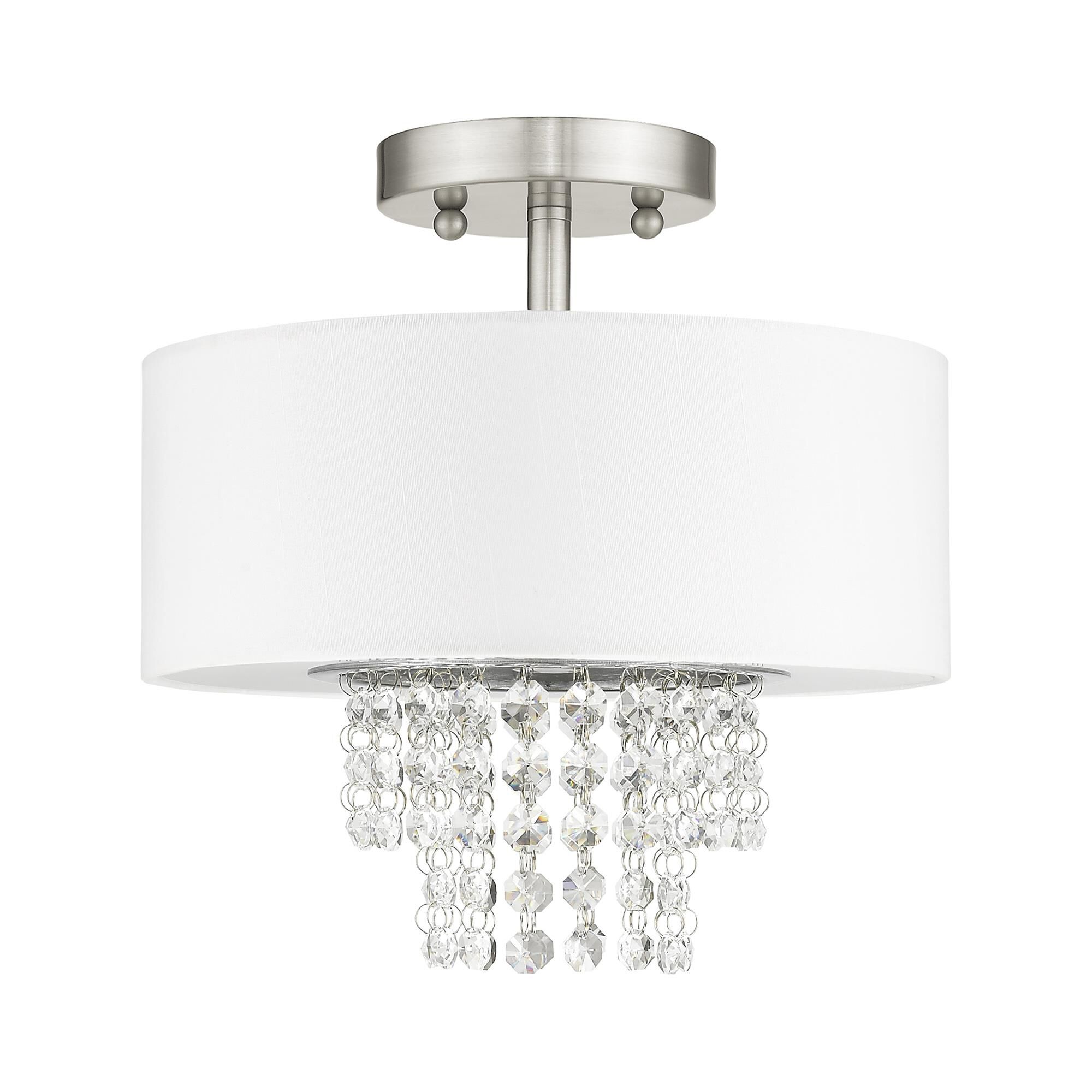 Carlisle 11 Inch 2 Light Semi Flush Mount by Livex Lighting