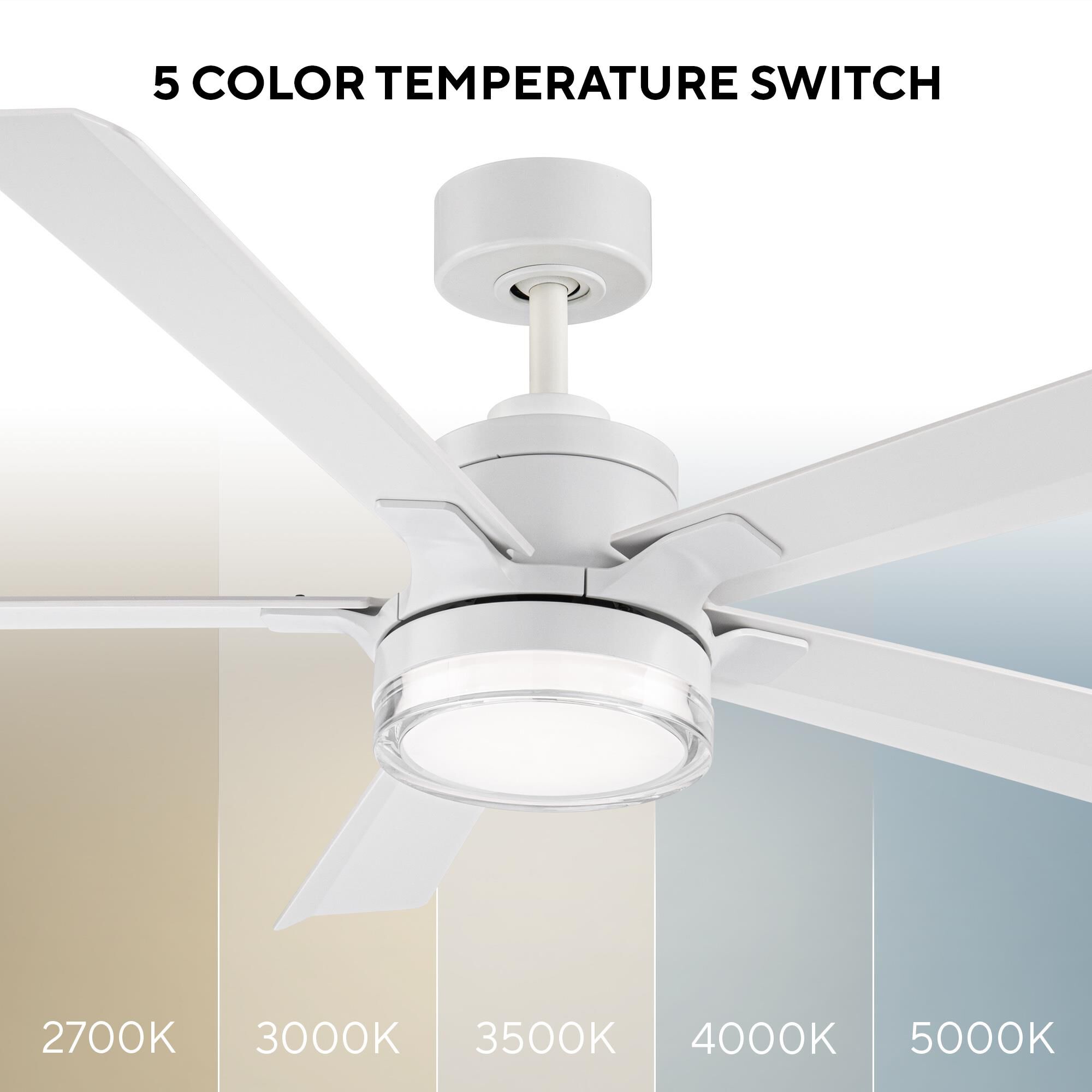 Radiant 56 Inch Ceiling Fan with Light Kit by Modern Forms