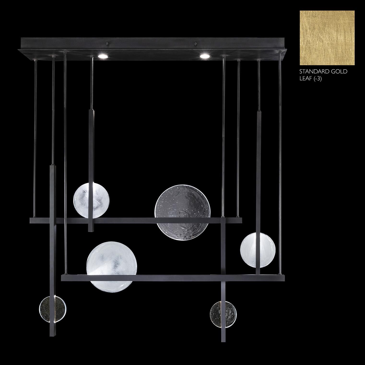 Shown in Gold finish and False crystal and True glass and False shade