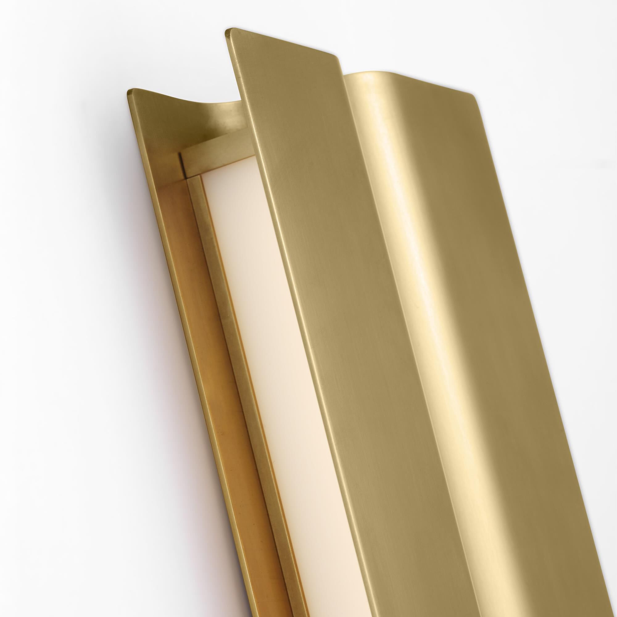 Shown in Hand-Rubbed Antique Brass finish and Brass shade