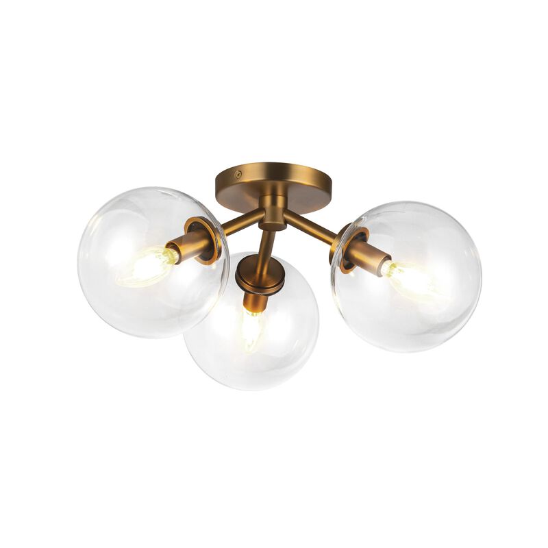 Cassia 18 Inch 3 Light Semi Flush Mount by Alora Mood