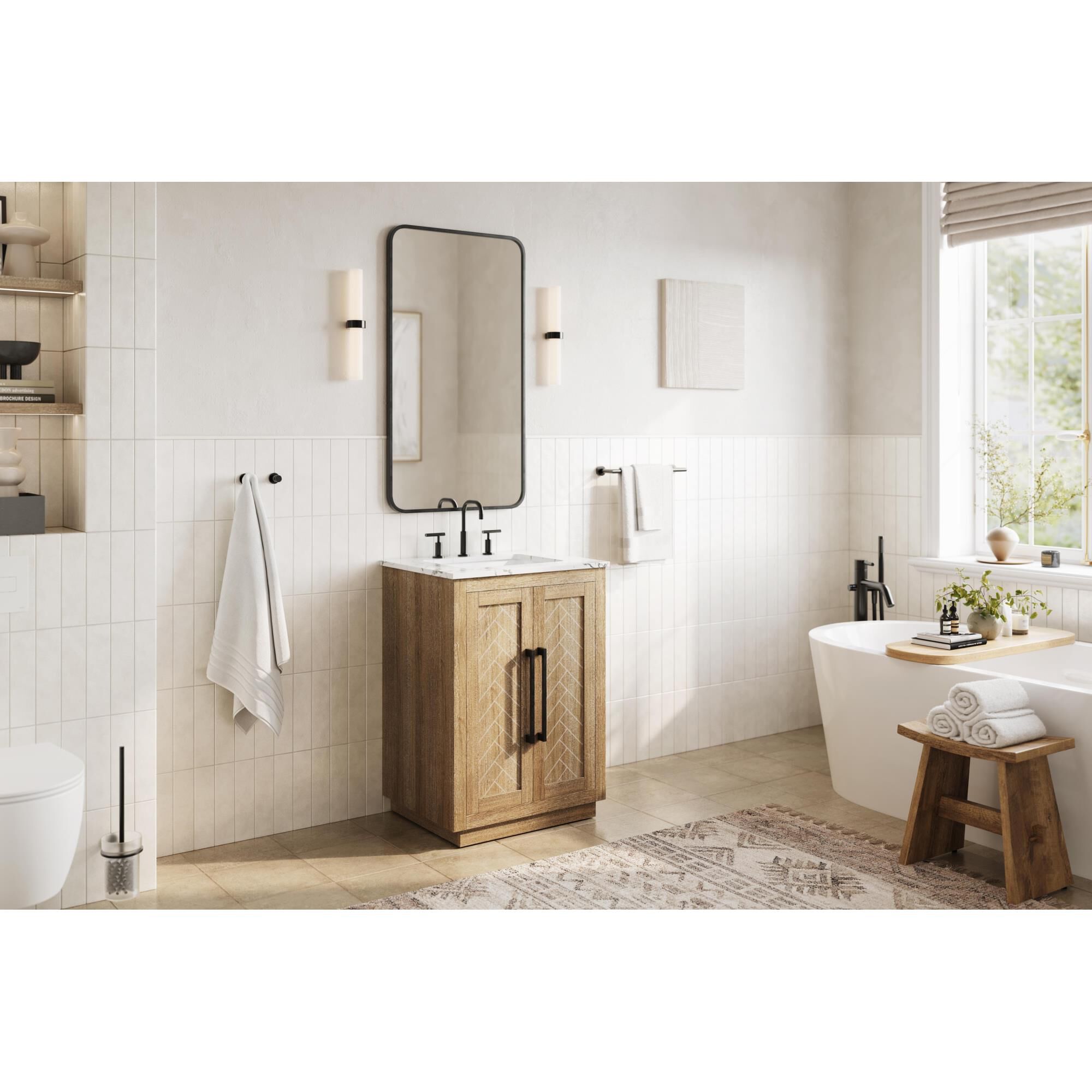 Shown in Linen Oak finish