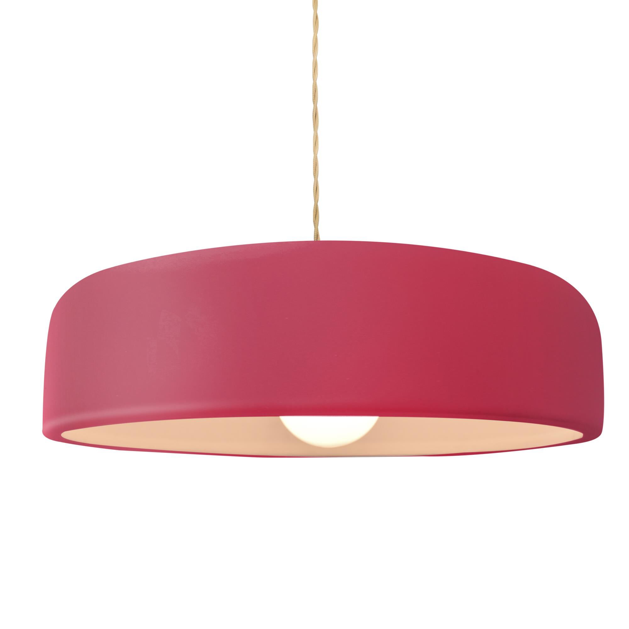 Shown in Matte Black finish and Cerise shade