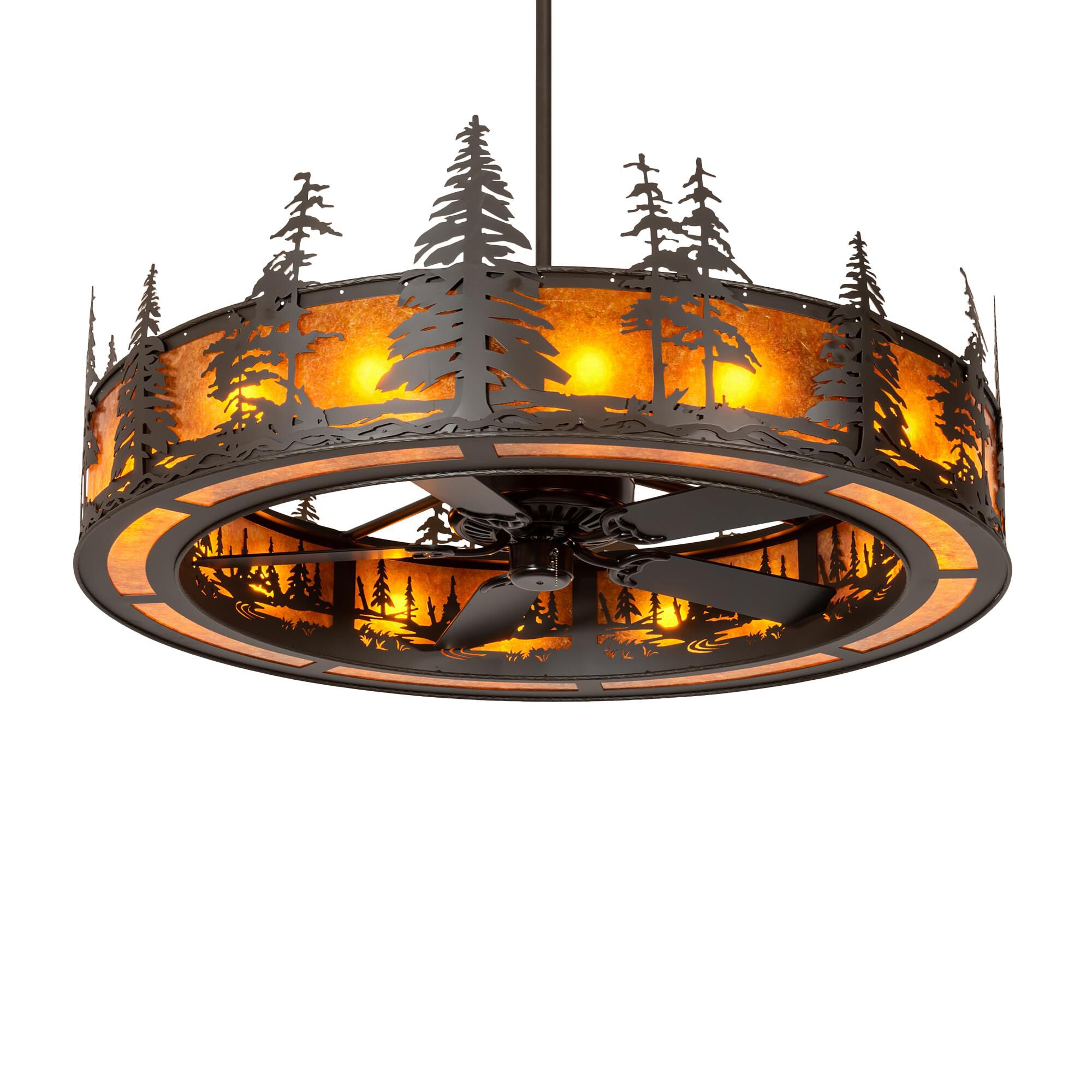 Tall Pines 56 Inch 8 Light Chandelier by Meyda Lighting