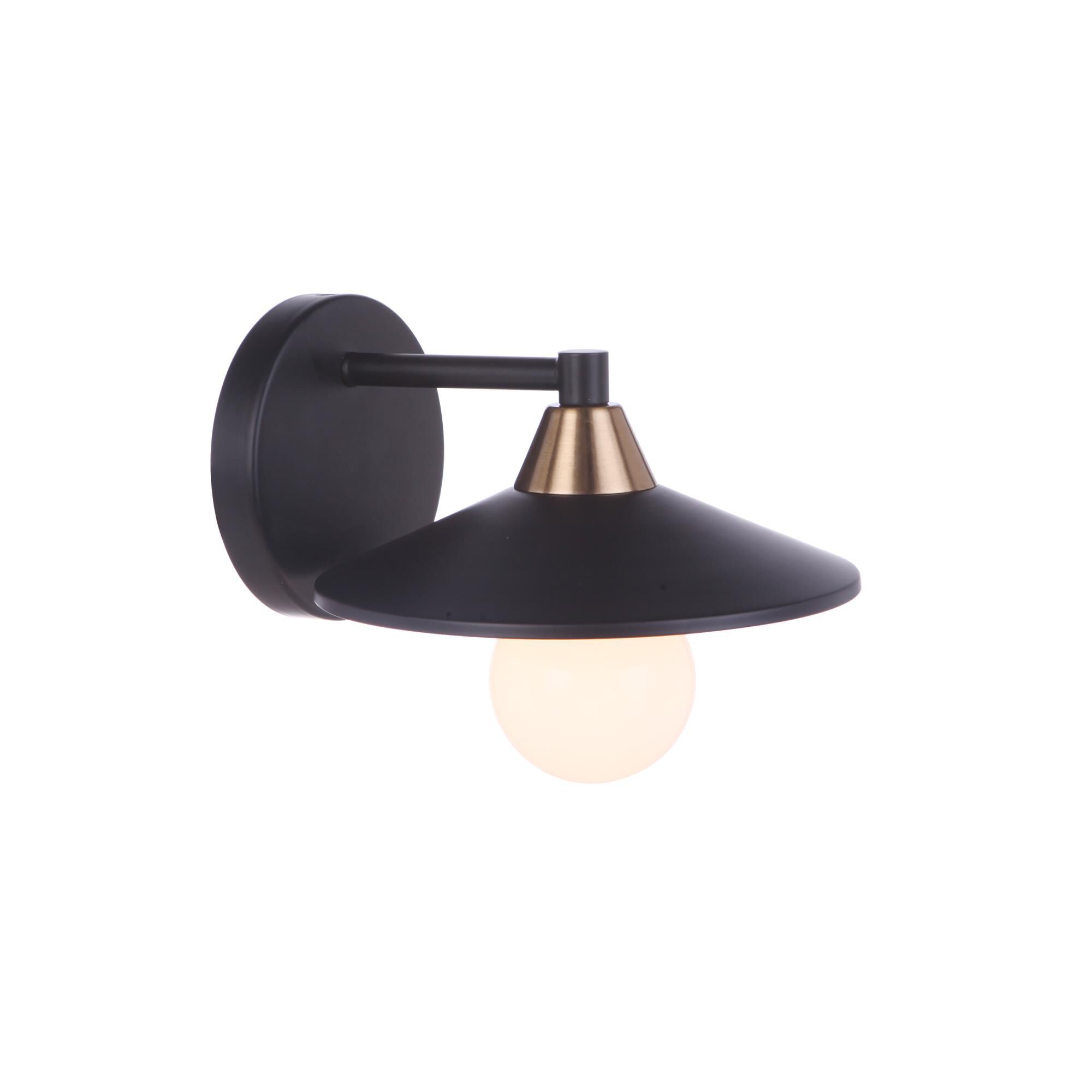 Shown in Flat Black/Satin Brass finish
