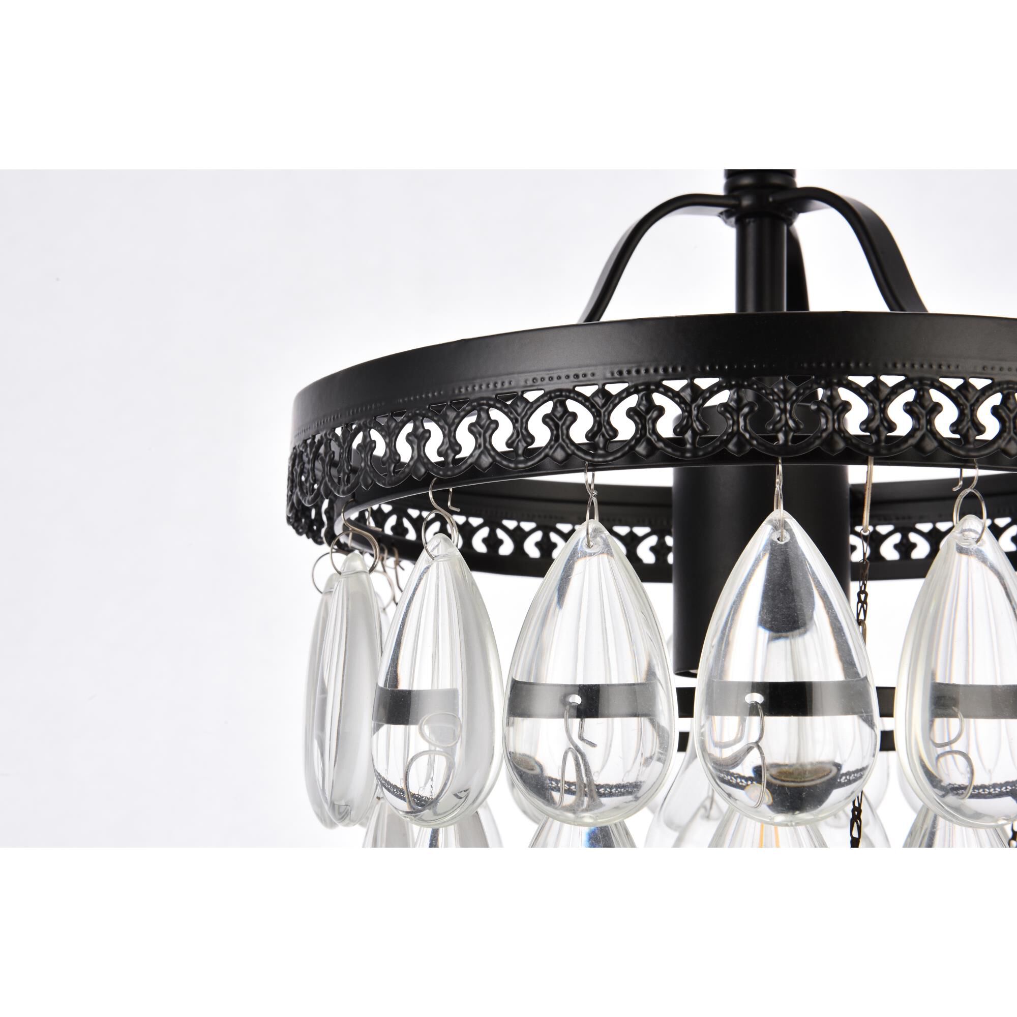 Shown in Black finish and Clear Royal Cut crystal