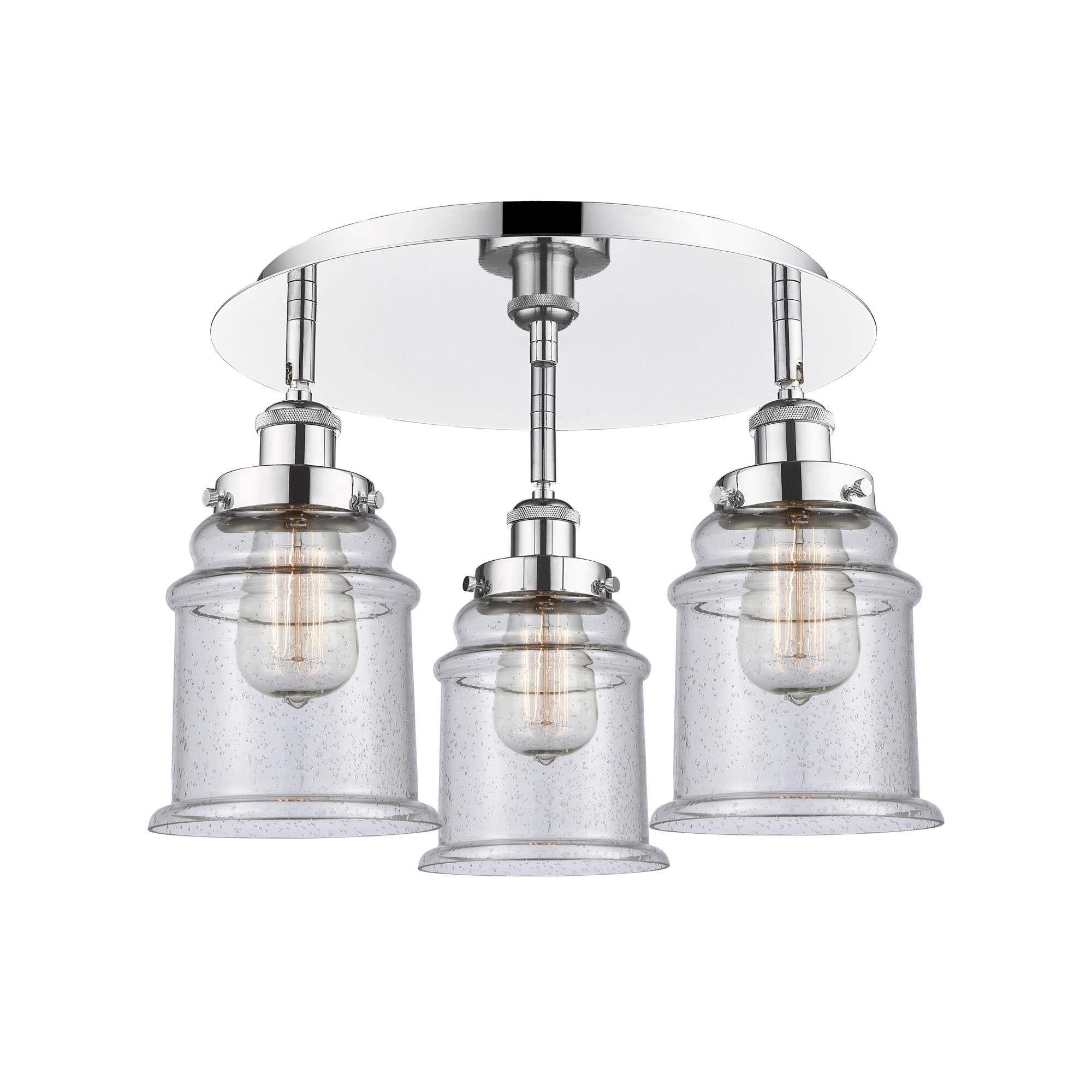 Shown in Polished Chrome finish and Seedy glass