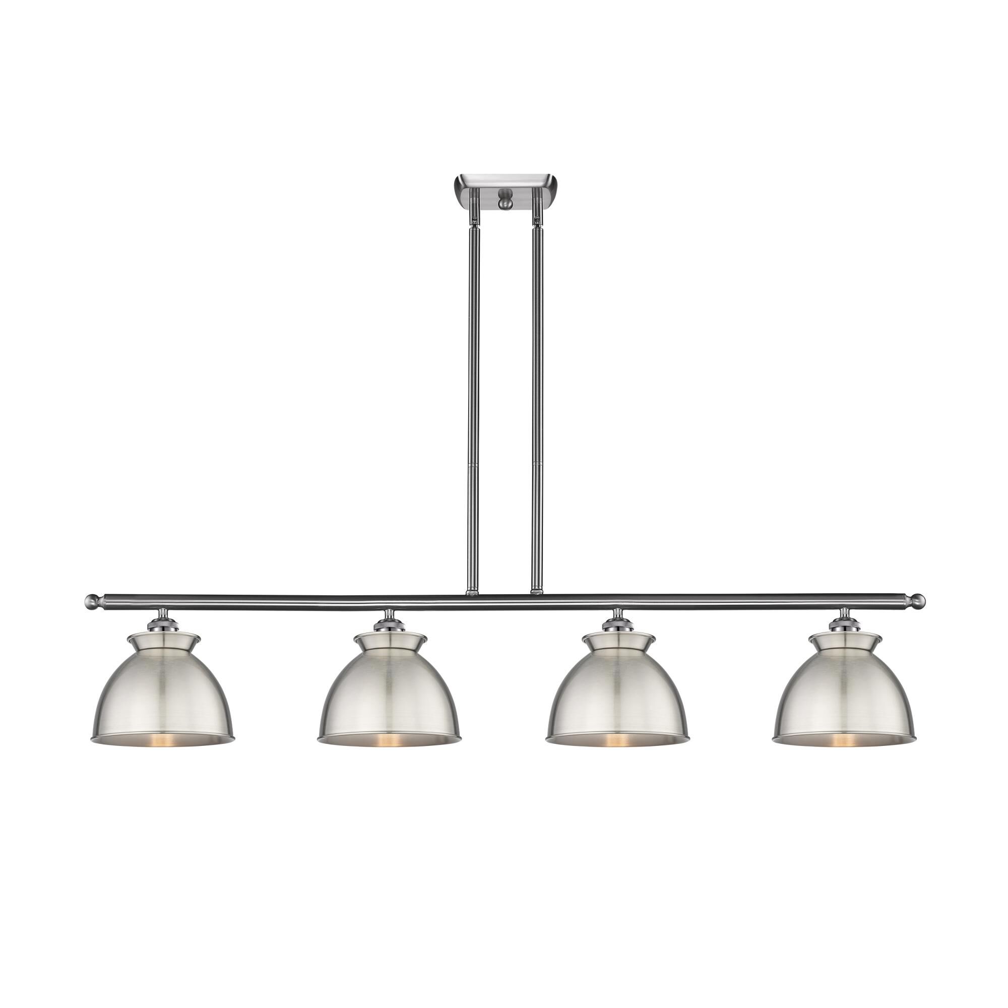 Shown in Brushed Satin Nickel finish and Brushed Satin Nickel shade