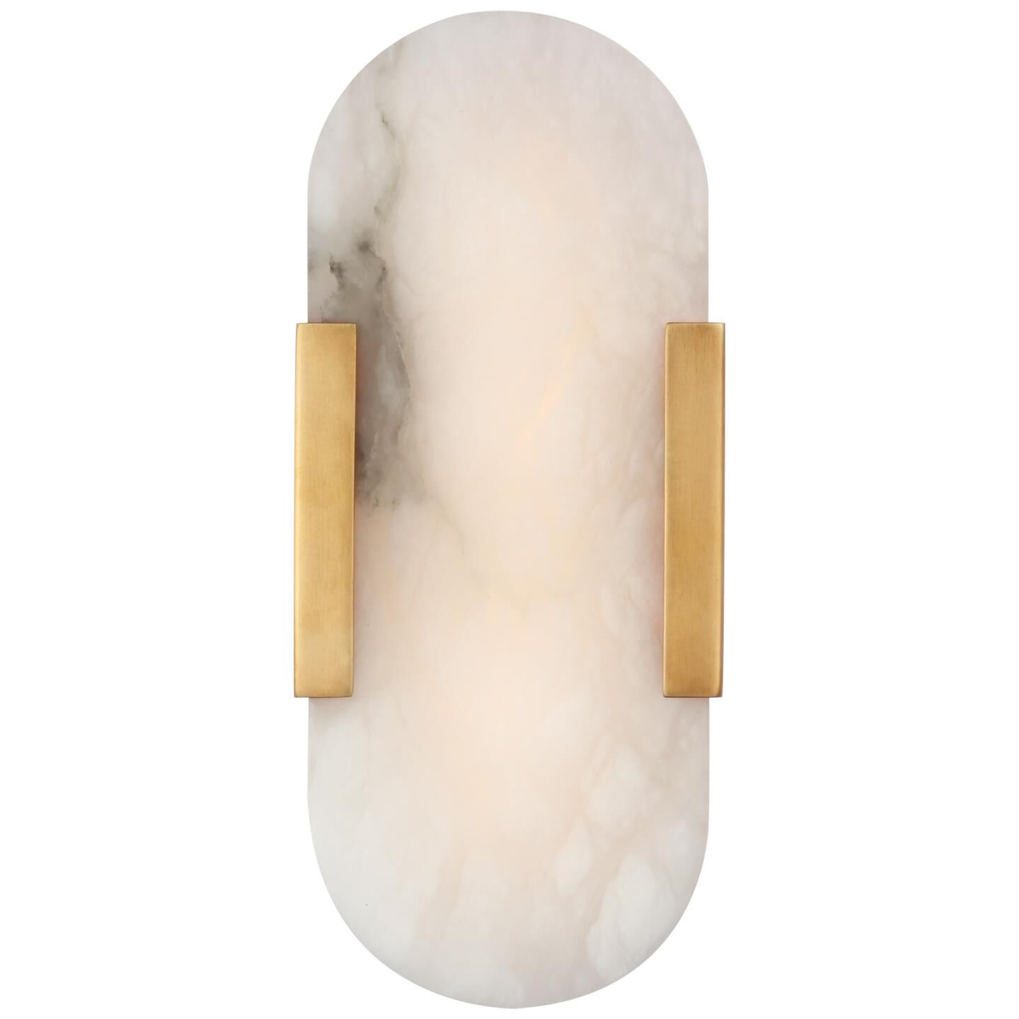 Shown in Antique-Burnished Brass finish and Alabaster shade