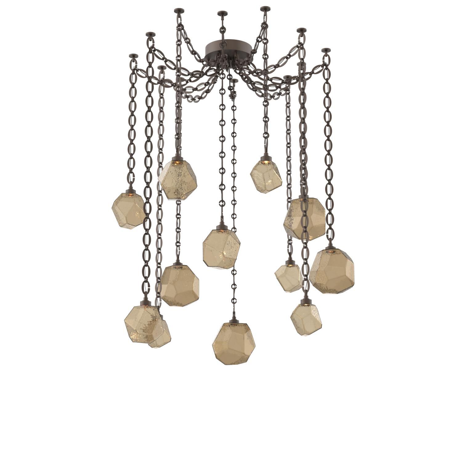 Levi Wilson Gem 17 Inch Multi Pendant Light by Hammerton Studio