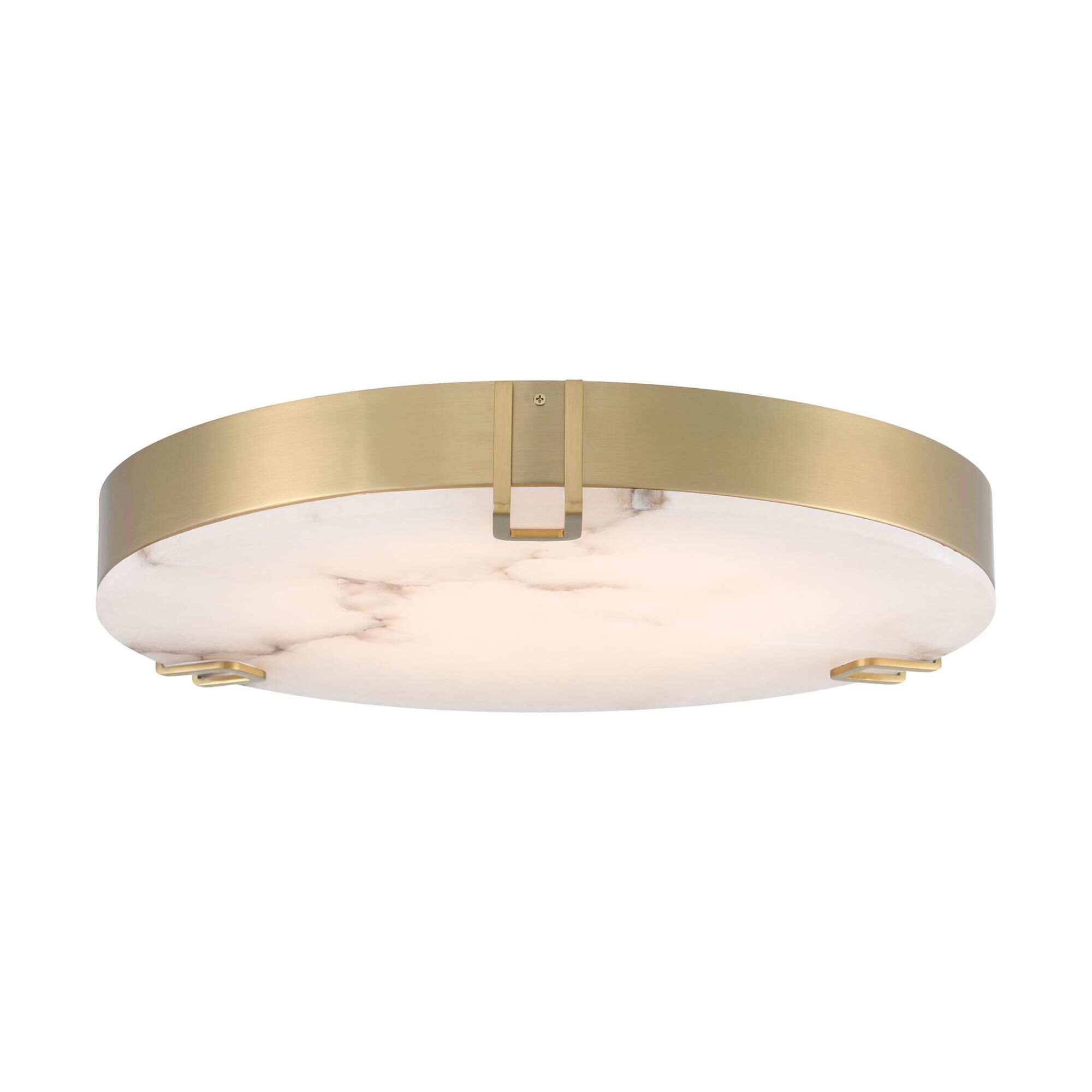 Shown in Gold finish and Alabaster glass