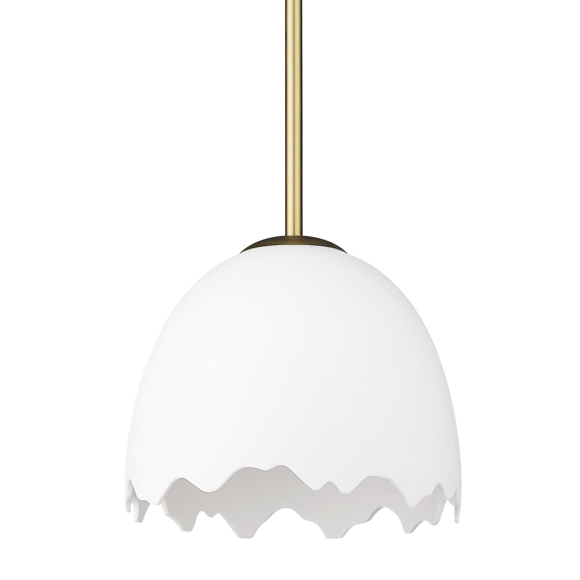 Shown in Brushed Champagne Bronze finish and Porcelain shade