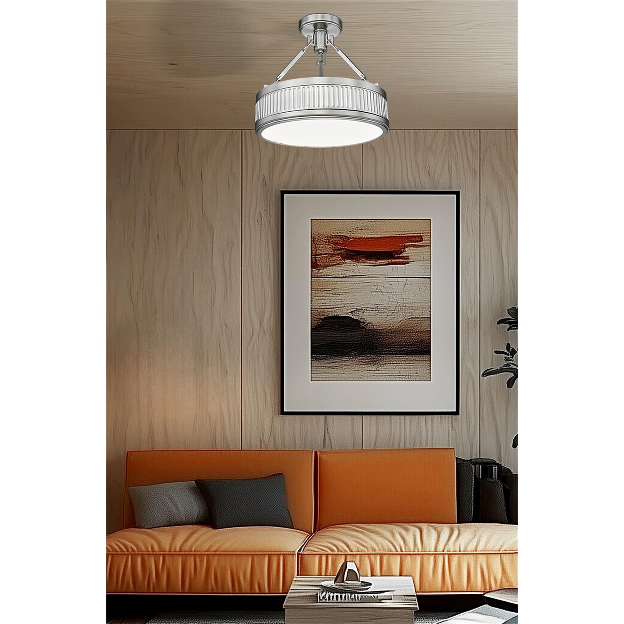 Quinn 15 Inch Semi Flush Mount,
